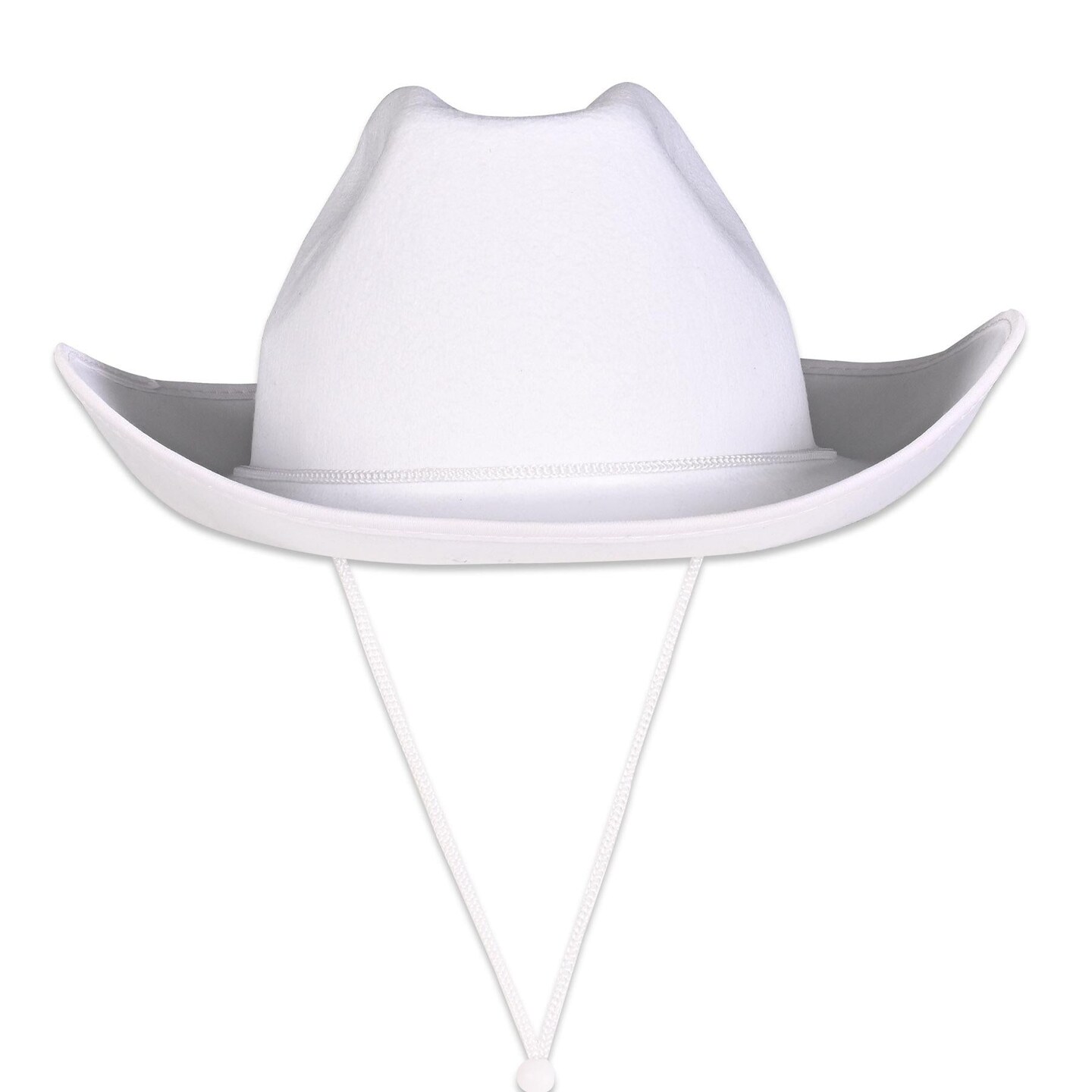 6 Pack Beistle White Felt Cowboy Hat