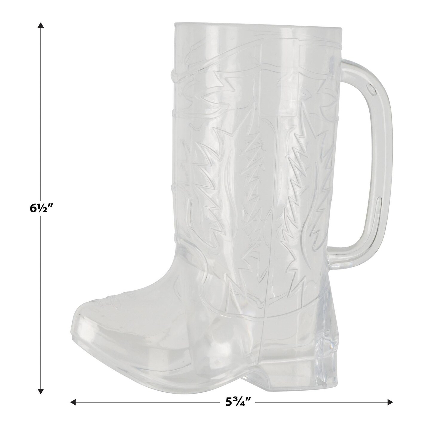 12 Pack Beistle Plastic Cowboy Boot Mug