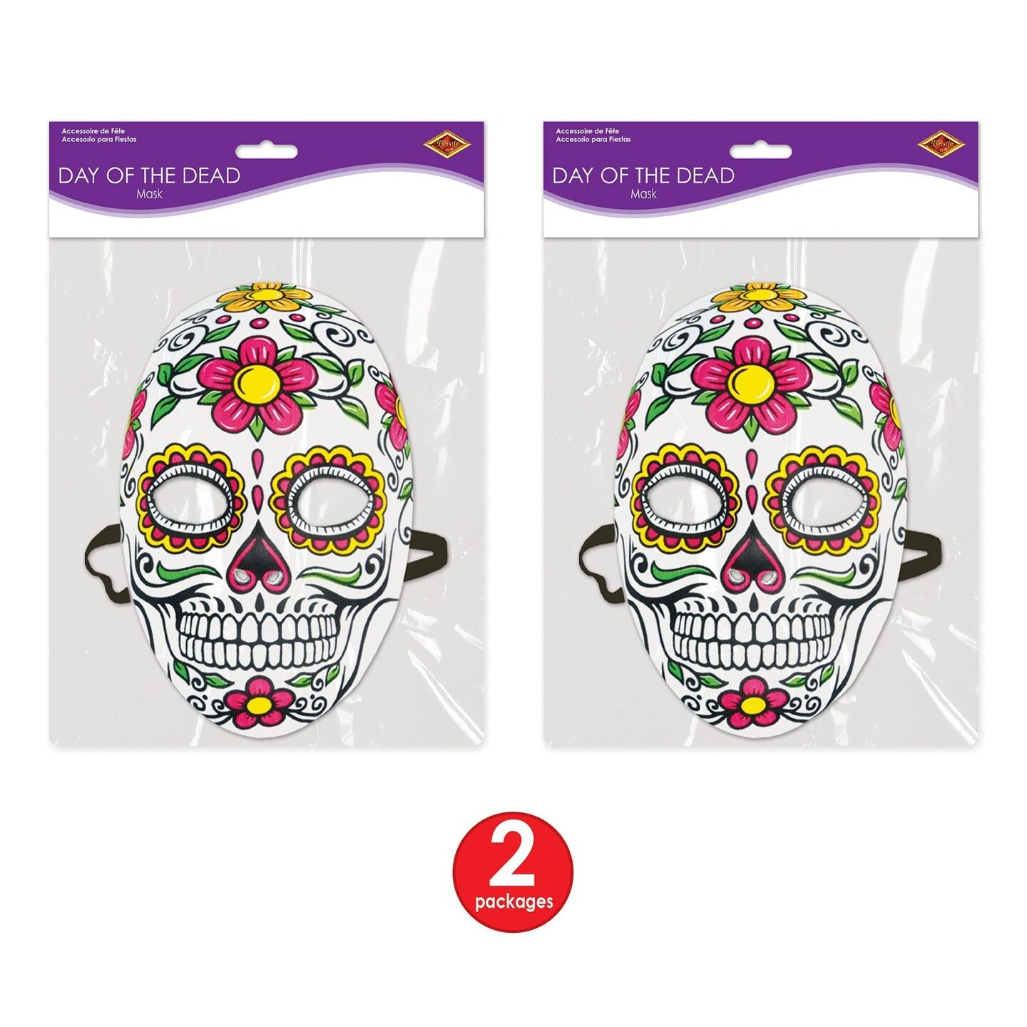 12 Pack Beistle Day Of The Dead Mask