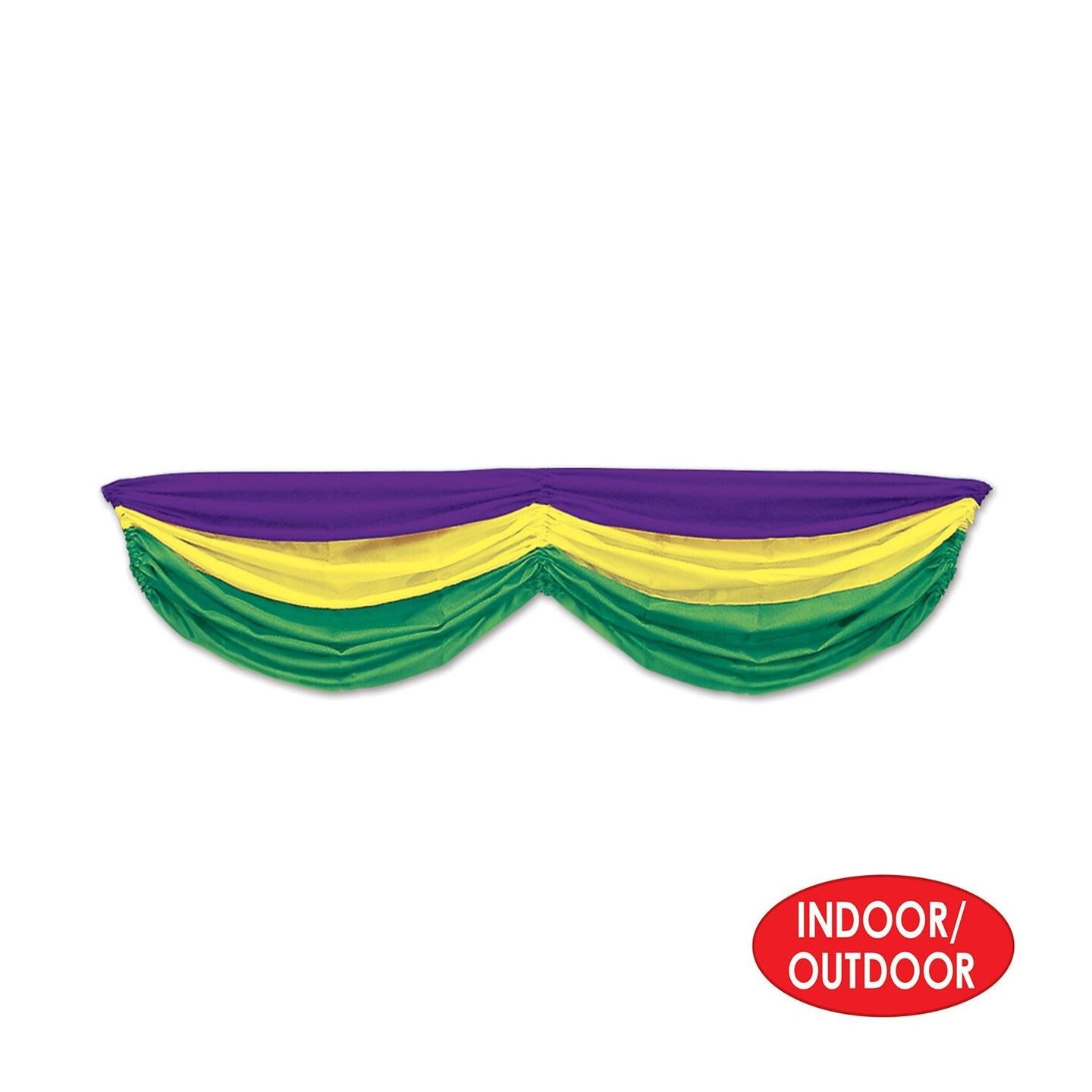 6 Pack Beistle Mardi Gras Fabric Bunting