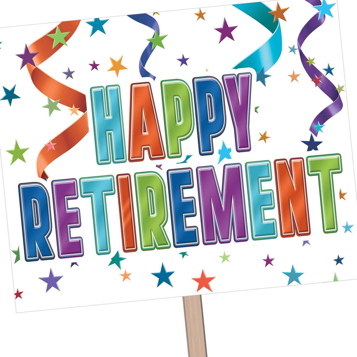 6 Pack Bulk Happy Retirement Party Yard Sign