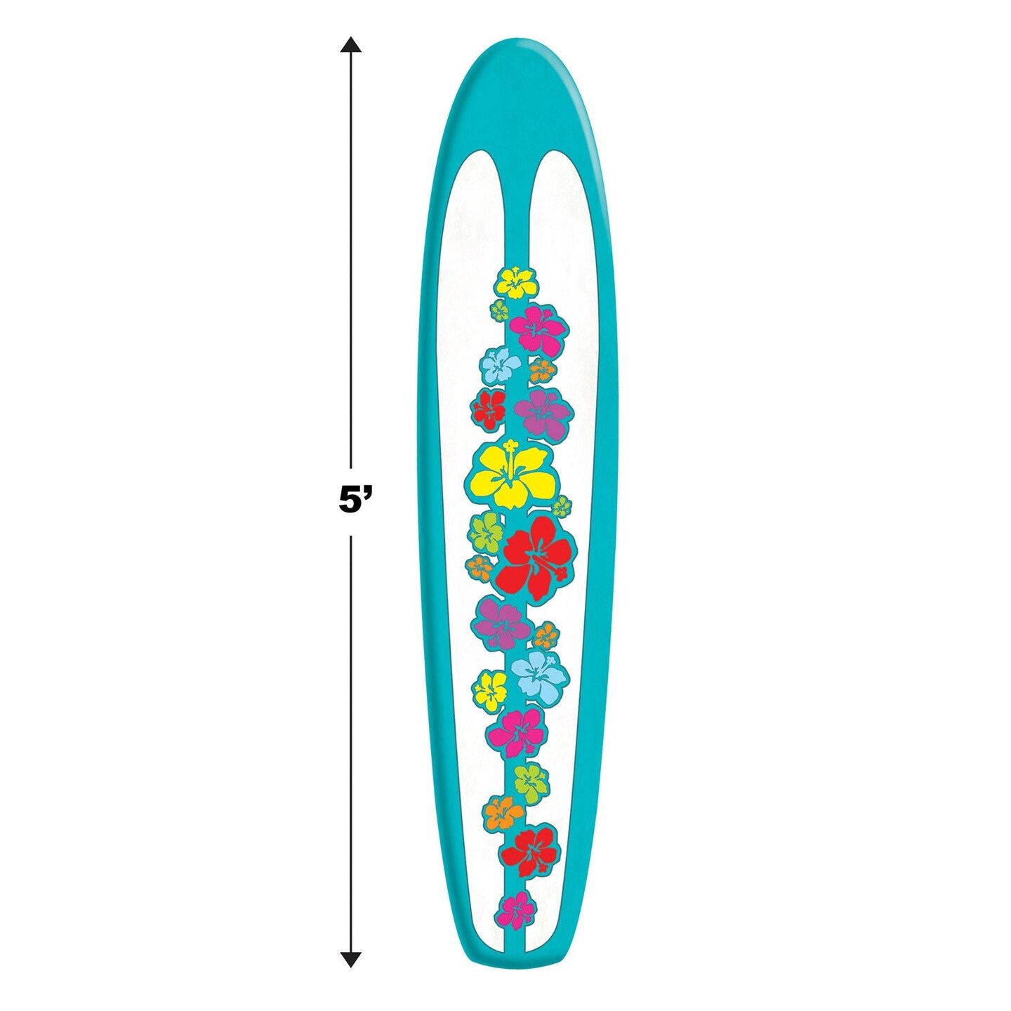 12 Pack Beistle Luau Party Jointed Surfboard Decorations