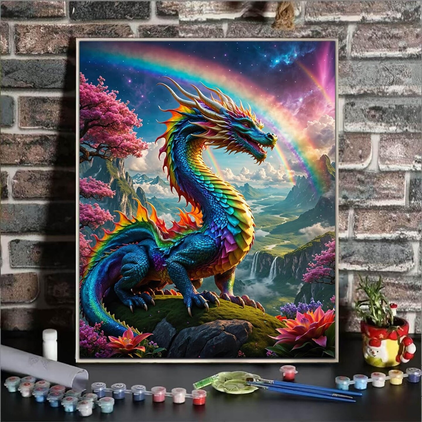 Dragon Paint By Numbers Kit For Adults Beginner Colourful Dragons Adult Paint