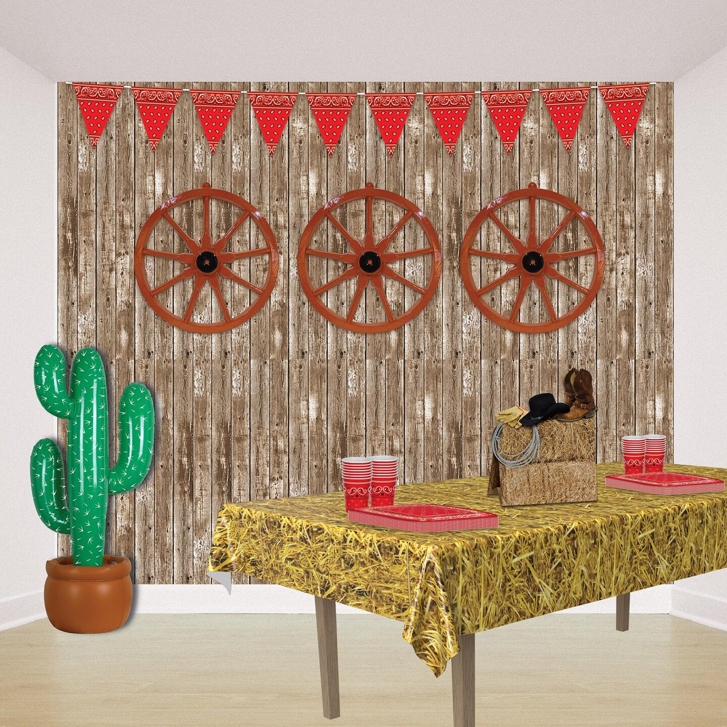 24 Pack Beistle Western Party Plastic Wagon Wheel