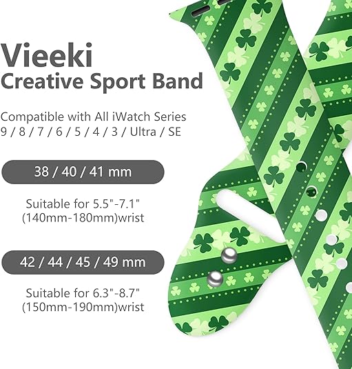 Holidays Watch Band Compatible with Apple Watch Series 10 9 8 7 6 5 4 3 Ultra SE for Women Men, Strap Replacement for iWatch 38mm 40mm 41mm 42mm 44mm 45mm 46mm 49mm