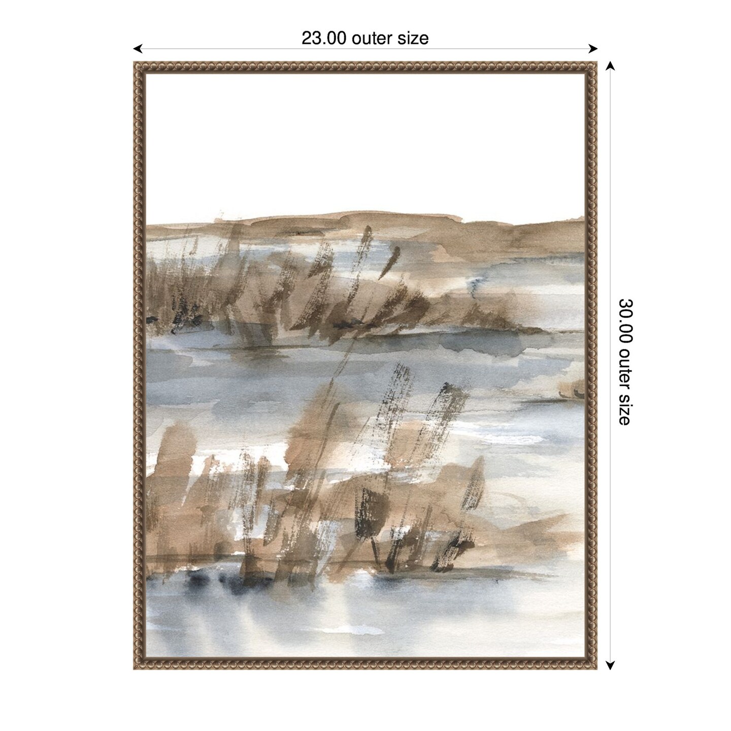 Blue-Grey Marsh IV by Ethan Harper Framed Canvas Wall Art