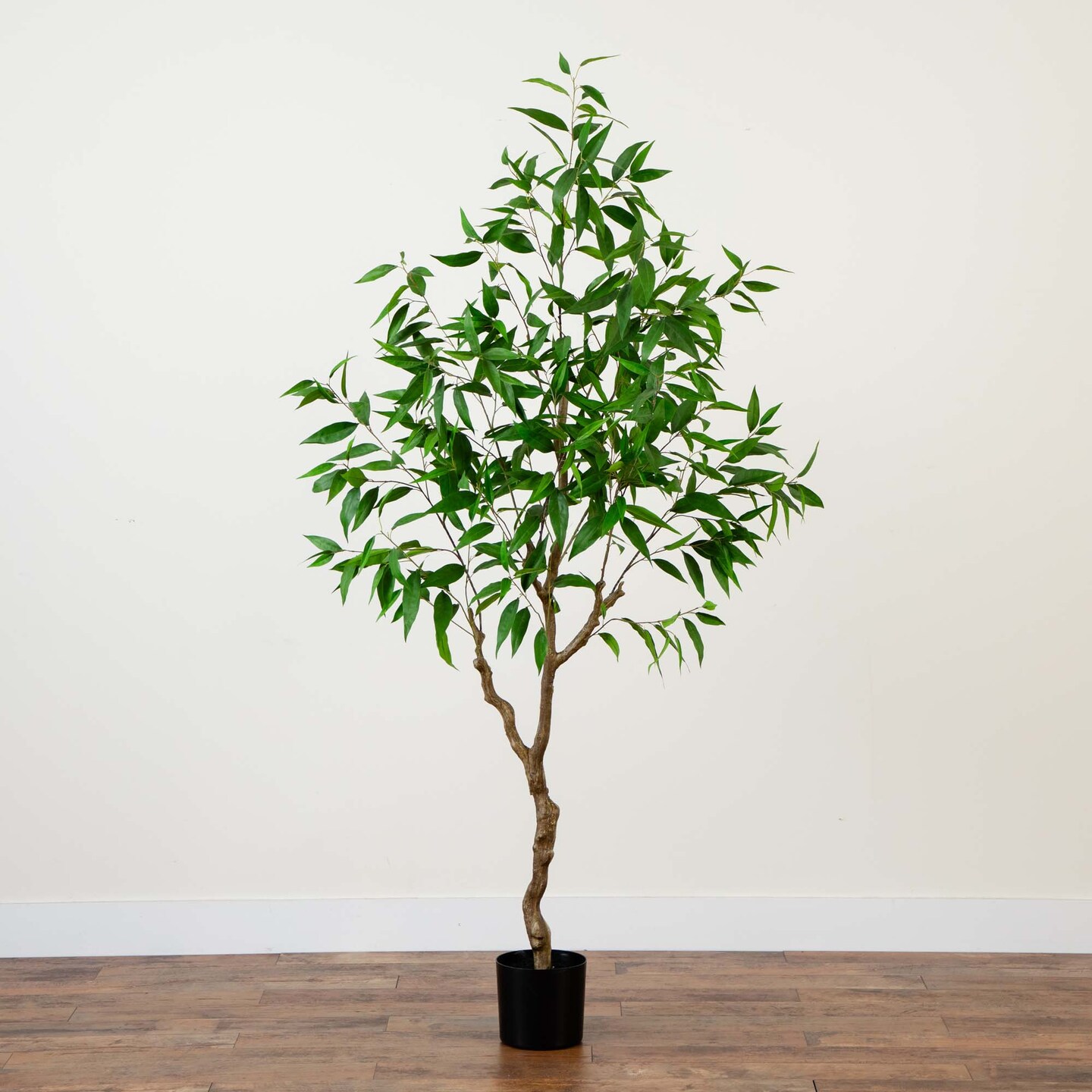 Nearly Natural Long Leaf Greco Eucalyptus Artificial Potted Tree - 7&#x27;