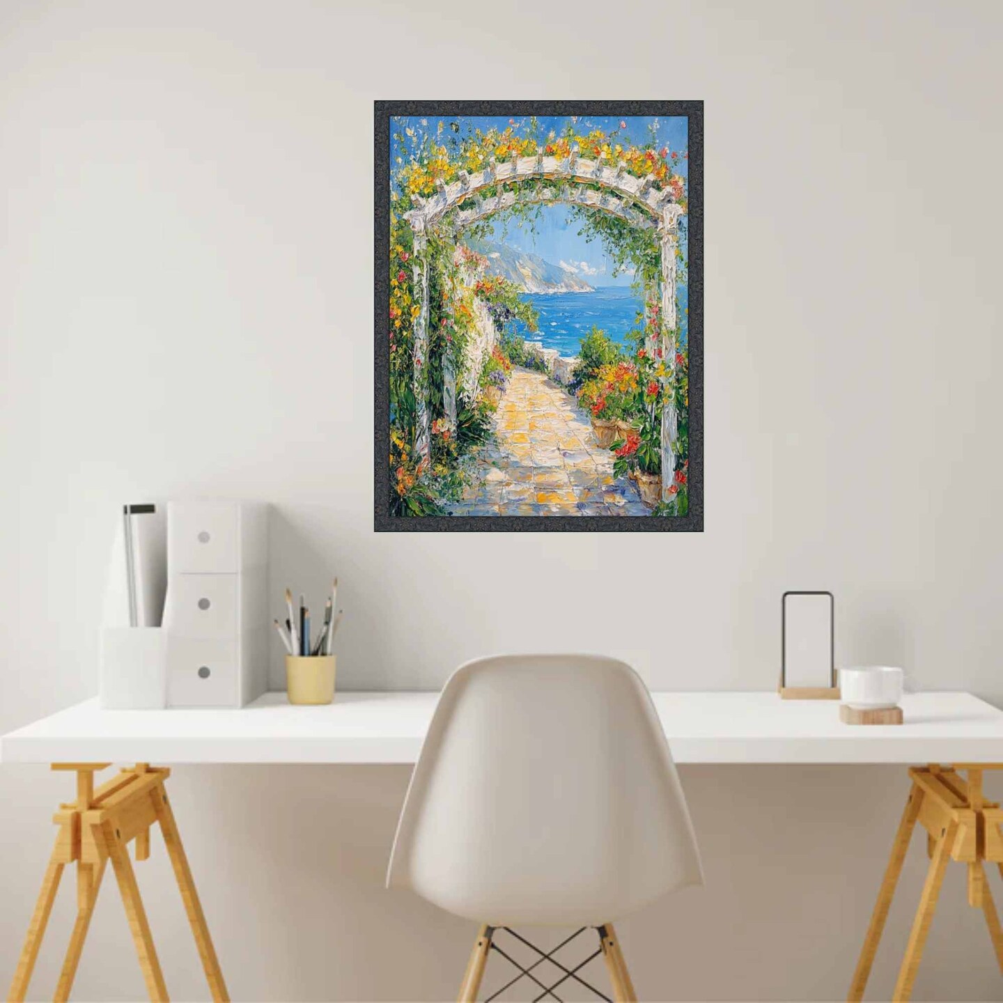 Slim Black Ash Floral Picture Frame 14x18 frame