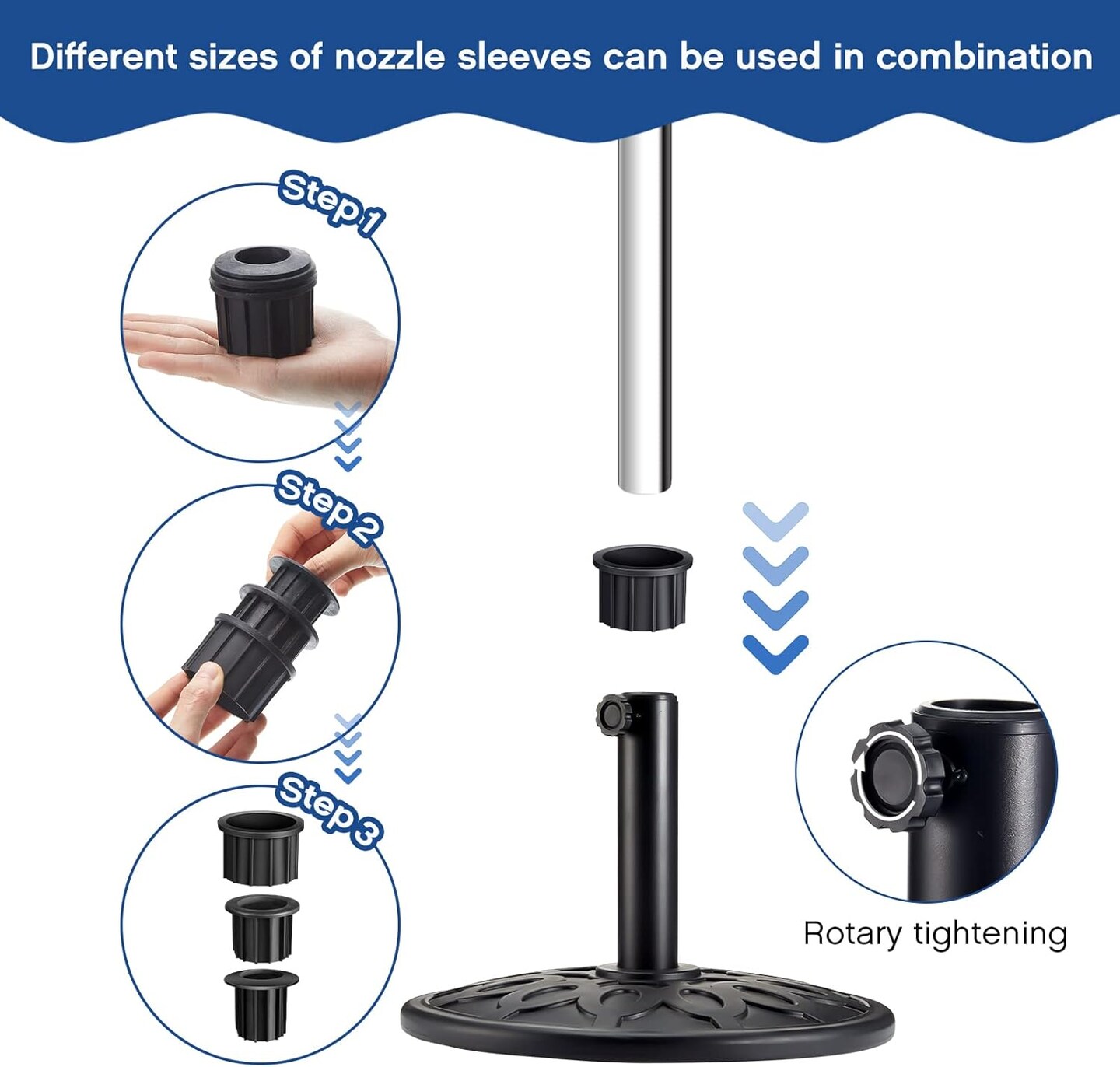 12 Pcs Patio Umbrella Parasol Base Stand Hole Ring Plug Cover Umbrella Stand Replacement Part Patio Swing Umbrella Chair Replacement Parts