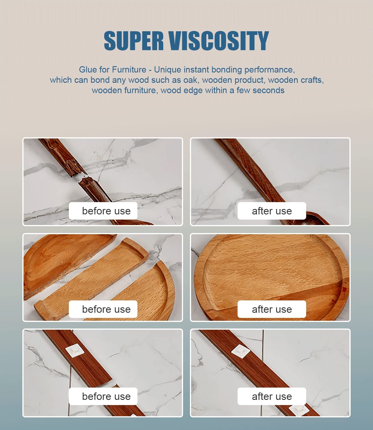 Wood Glue, Wood Adhesive, Instantly Strong Adhesive for bonding Wood, Instant Super Glue for Wood, Oak, Wooden Furniture, Wood Working, Wooden Product, Wooden Crafts, Wood Floor, Wood Edge