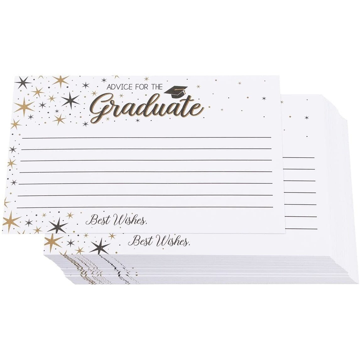 60 Pack Graduation Advice Cards, Advice for the Graduate Party Supplies, Class of 2025 Grad Advices Note Card (4x6 Inch)