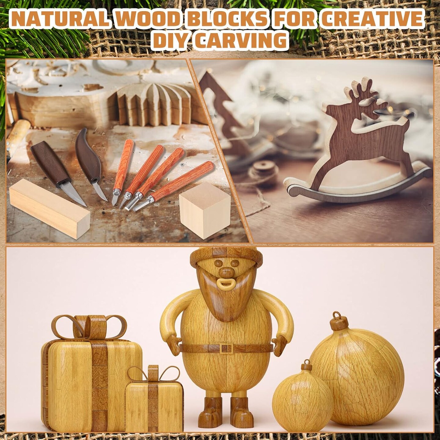 30 Pcs Wood Carving Tools Whittling Kit Include Hand Carving Knife Set Wood Blocks Cut Resistant Gloves Sawdust Brush Sharpening Stone Polishing Wax Sharpening Leather Storage Bag for Beginners