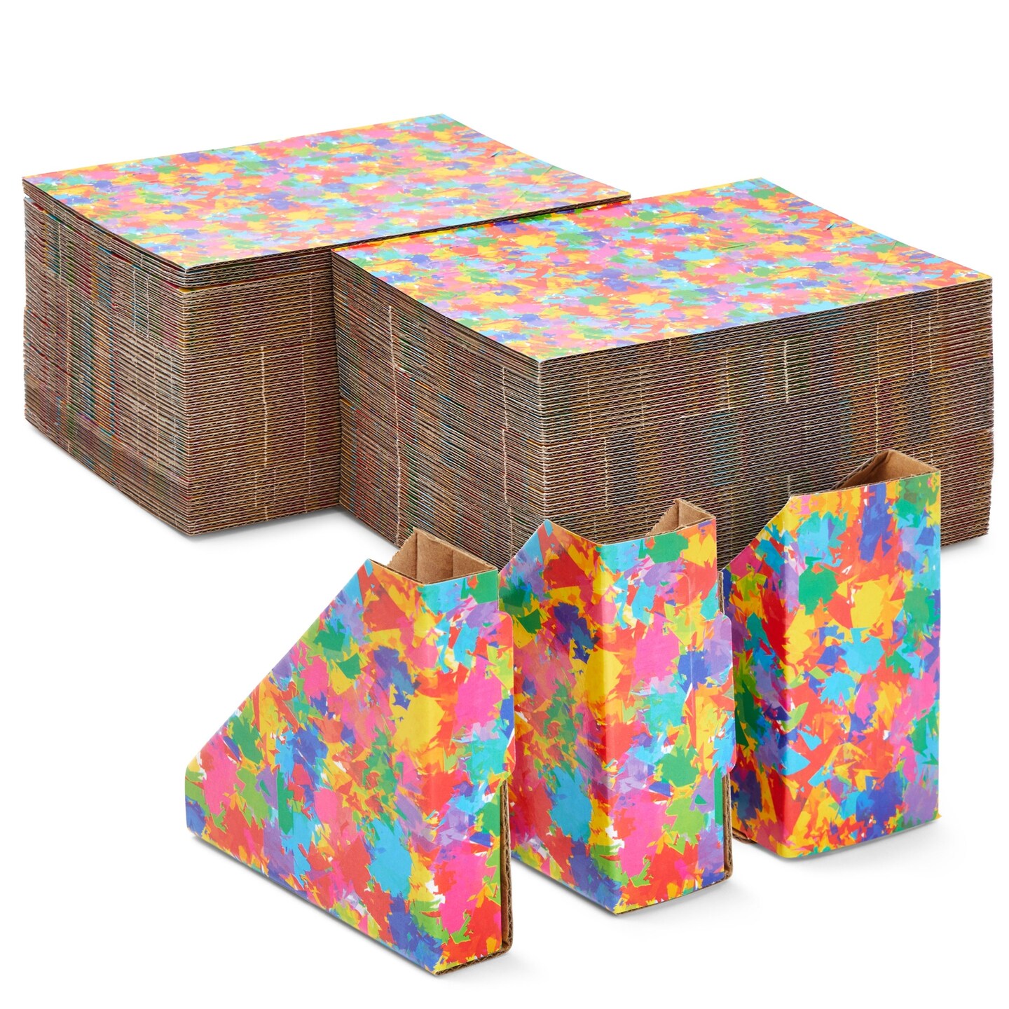100 Pack Picture Frame Corner Protectors for Shipping Art, Adjustable Cardboard Edges for Moving, Multicolored (Fits 1&#x22;, 1.5&#x22;, 2.2&#x22; Frames)