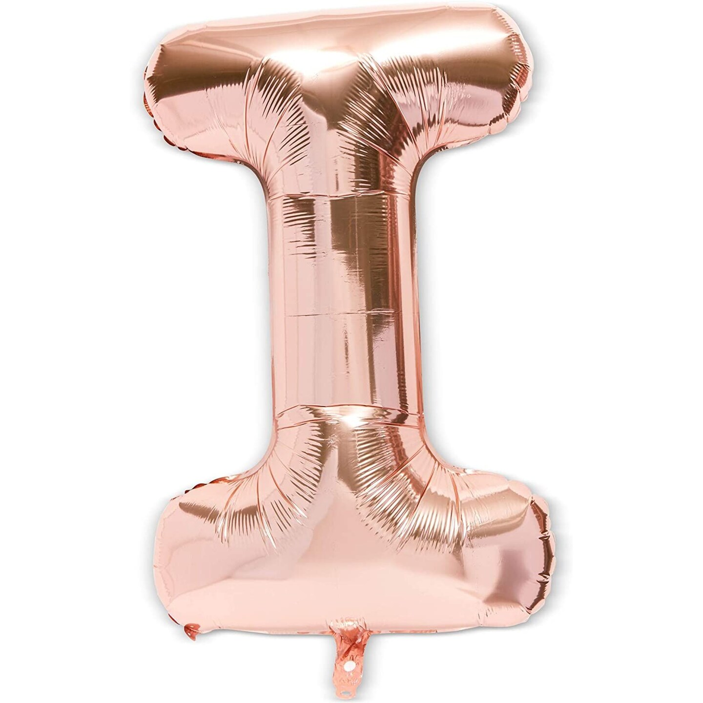 Sparkle and Bash Big Letter I Balloons, Rose Gold Foil (2 Pack) 40 Inches