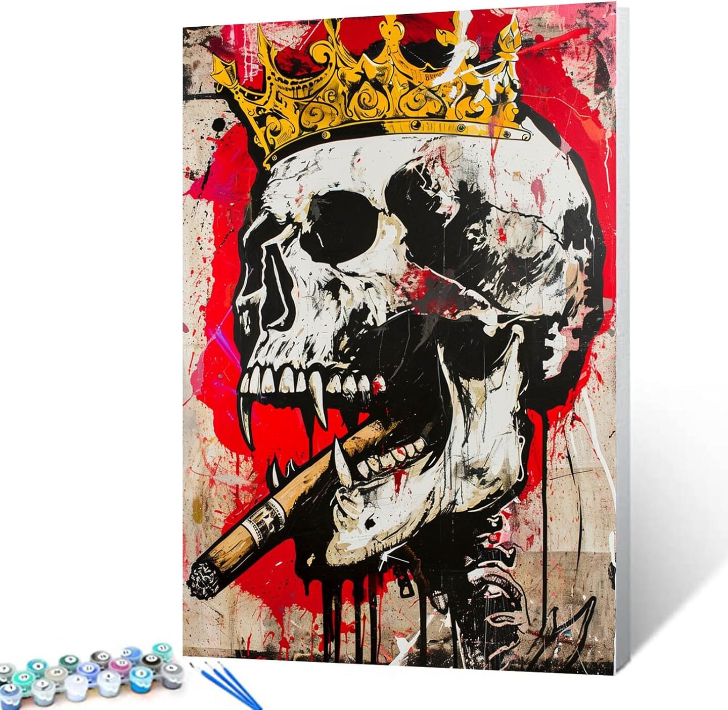 Crowned Skulls Paint by Numbers for Adults