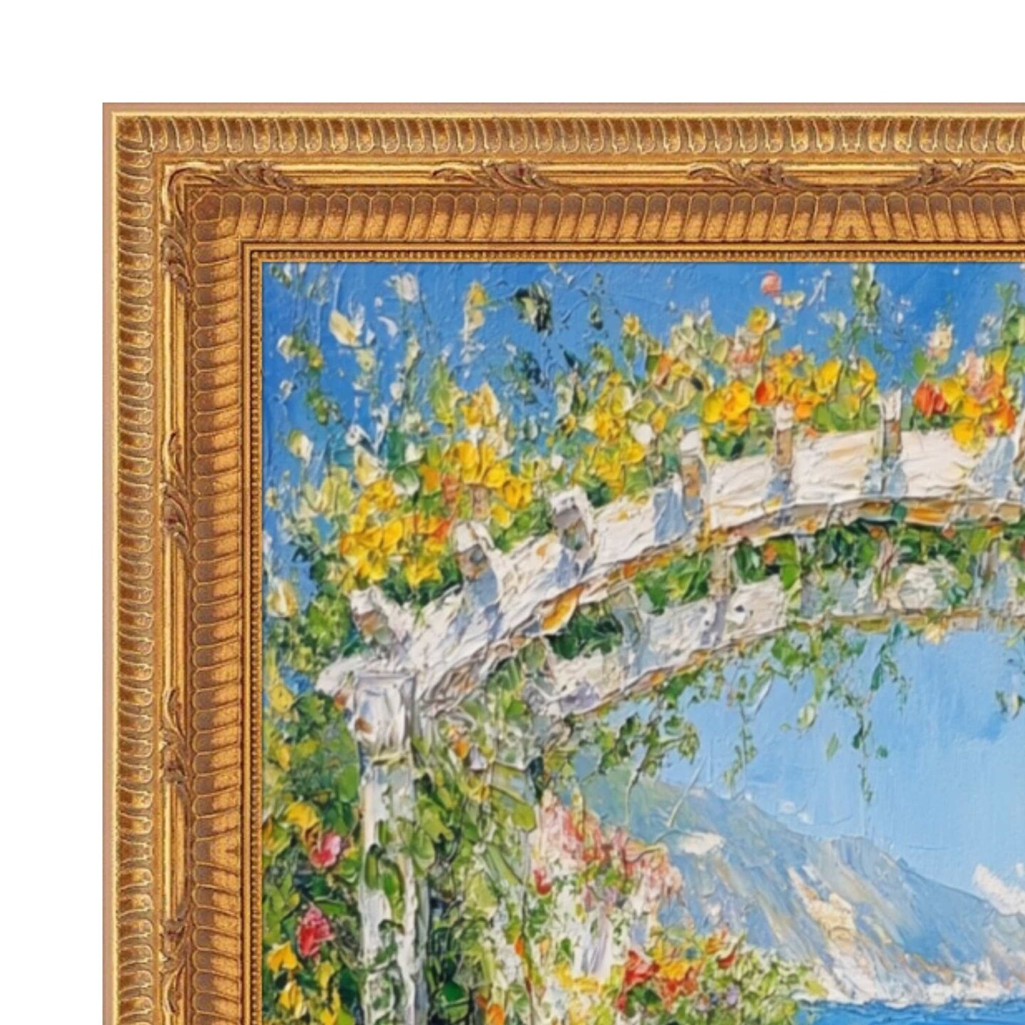 Funky Birght Gold Leaf Gothic Picture Frame 8x10 frame