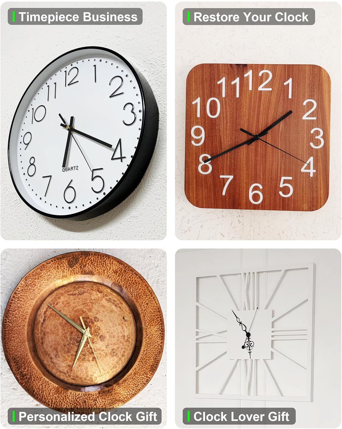 Clock Movements 11mm/0.43in Thread Length (Thick Shaft, 3 Set, 227S)