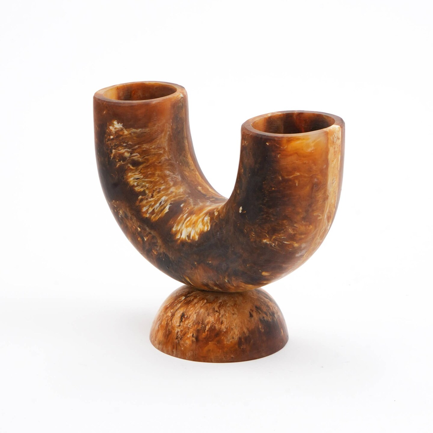 Resin Flower Vase with Base - Artistic Marbled
