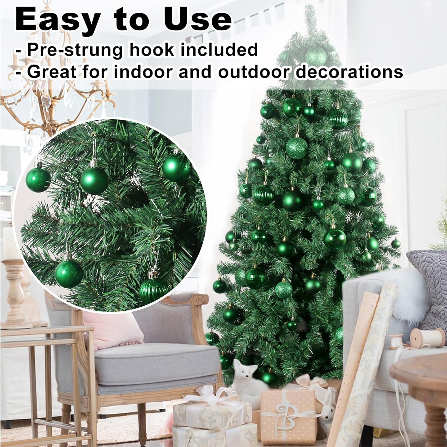 Emerald Green 1.6&#x22; Small Christmas Balls