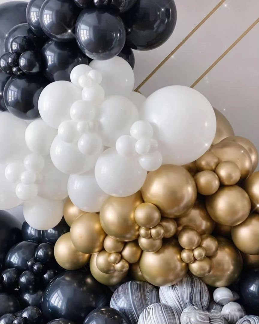 White Latex Balloons 100 pcs Matte White Balloons Different Sizes 18 12 10 5 Inch Round Helium Balloons for White Themed Wedding Graduation Birthday Party Backdrop Decorations