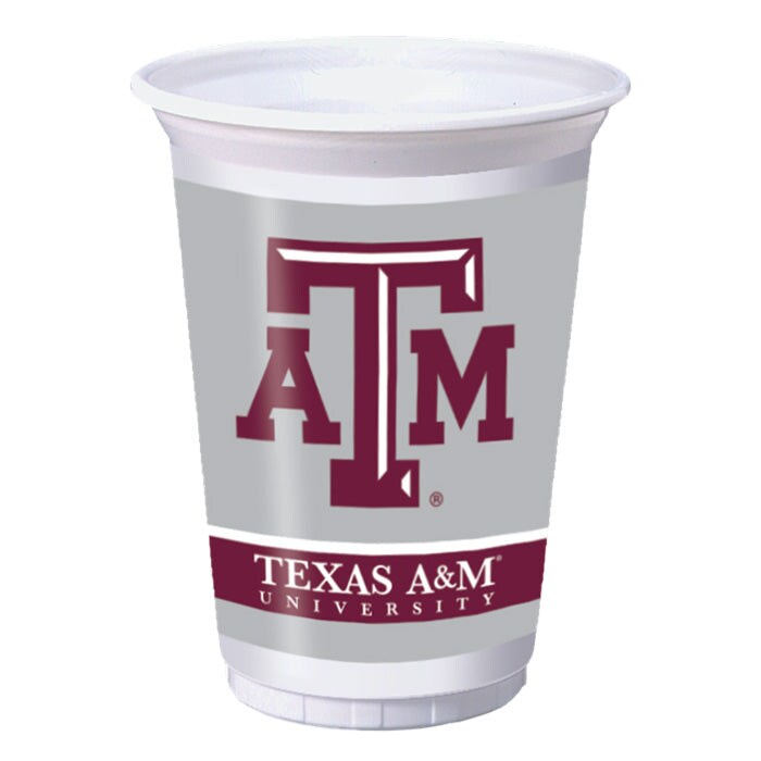 96 pc Bulk Texas A&#x26;M 20 oz Plastic Cups