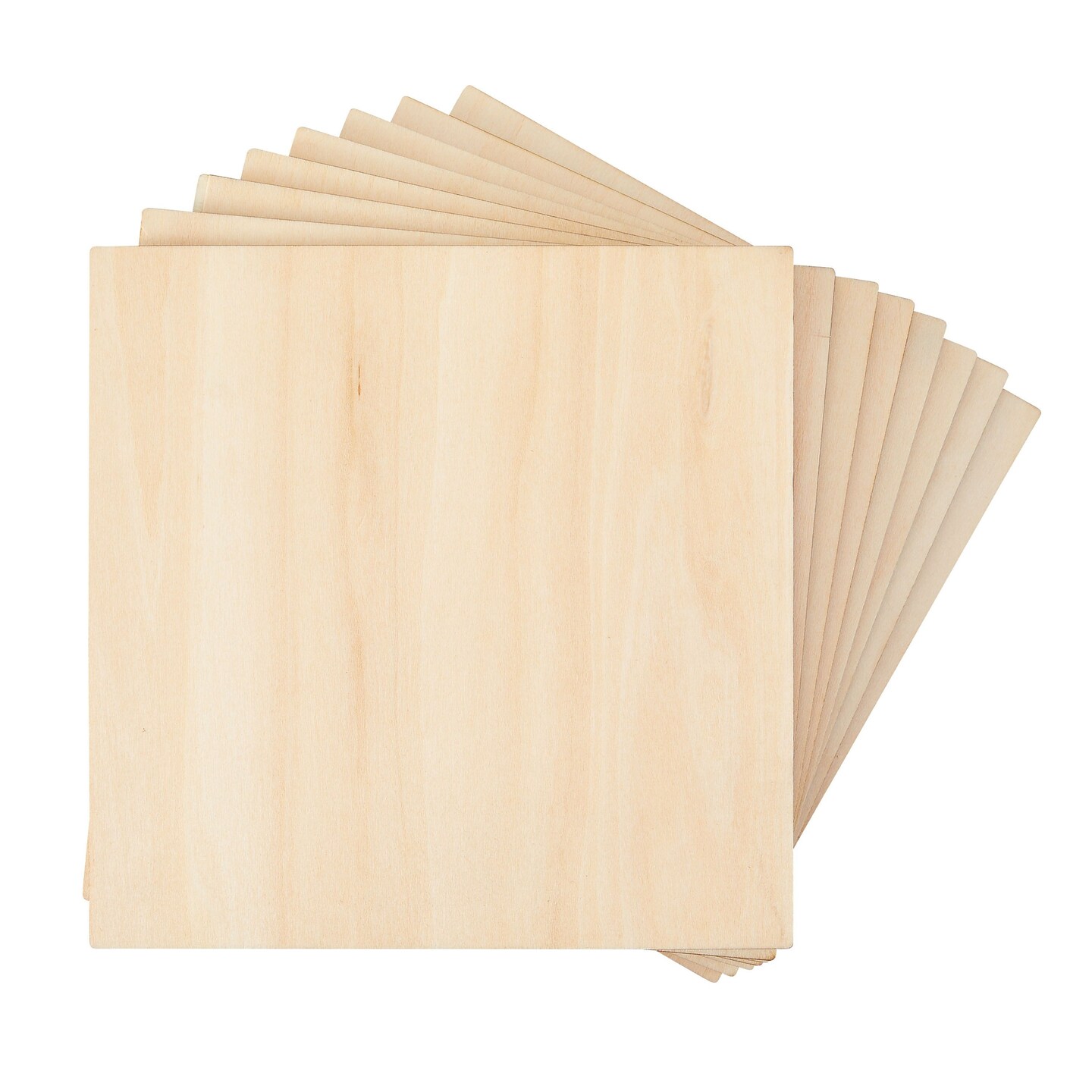 8 Pack Unfinished 6x6 Wood Squares, Thin 1/4&#x22; Basswood Plywood for DIY Crafts, Wood Burning