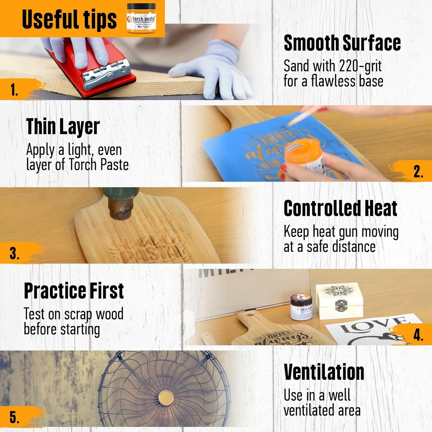 The Original Wood Burning Paste | Made in USA | Heat Activated Non-Toxic Paste for Crafting &#x26; Stencil Wood Burning | Accurately &#x26; Easily Burn Designs on Wood, Canvas, Denim &#x26; More | 3 OZ