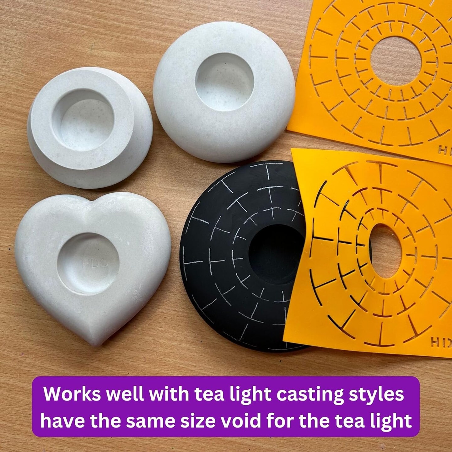 Mandala Dotting Stencils for Tea Light Candle Holders – 2 Pack Silicone Templates (12 & 18 Segment Guides) for Resin Casting, Dot Art & Mandala Pattern Making | Happy Dotting Company