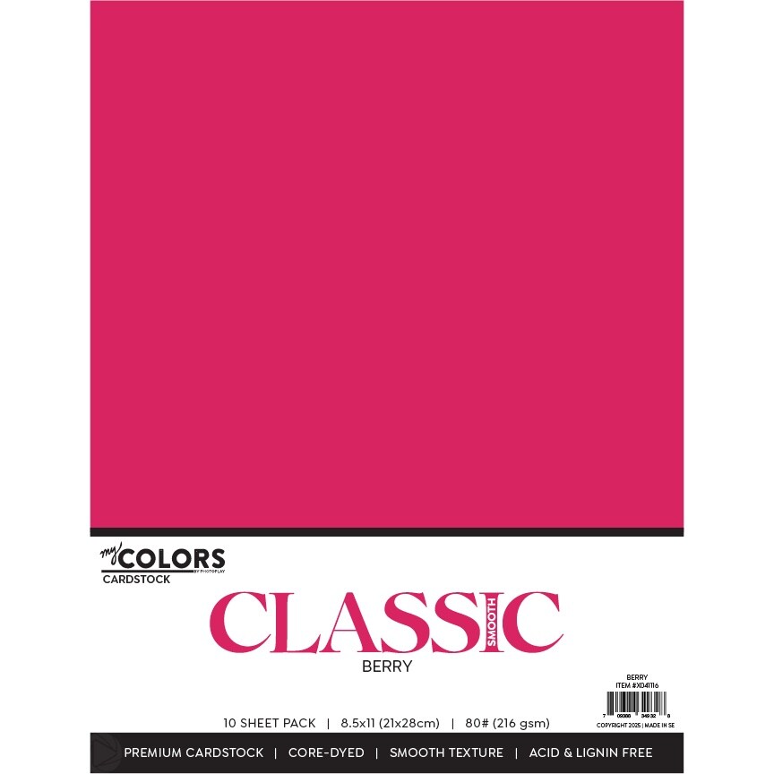 My Colors Classic 80lb Weight Cardstock 8.5&#x22;X11&#x22; 10/Pkg
