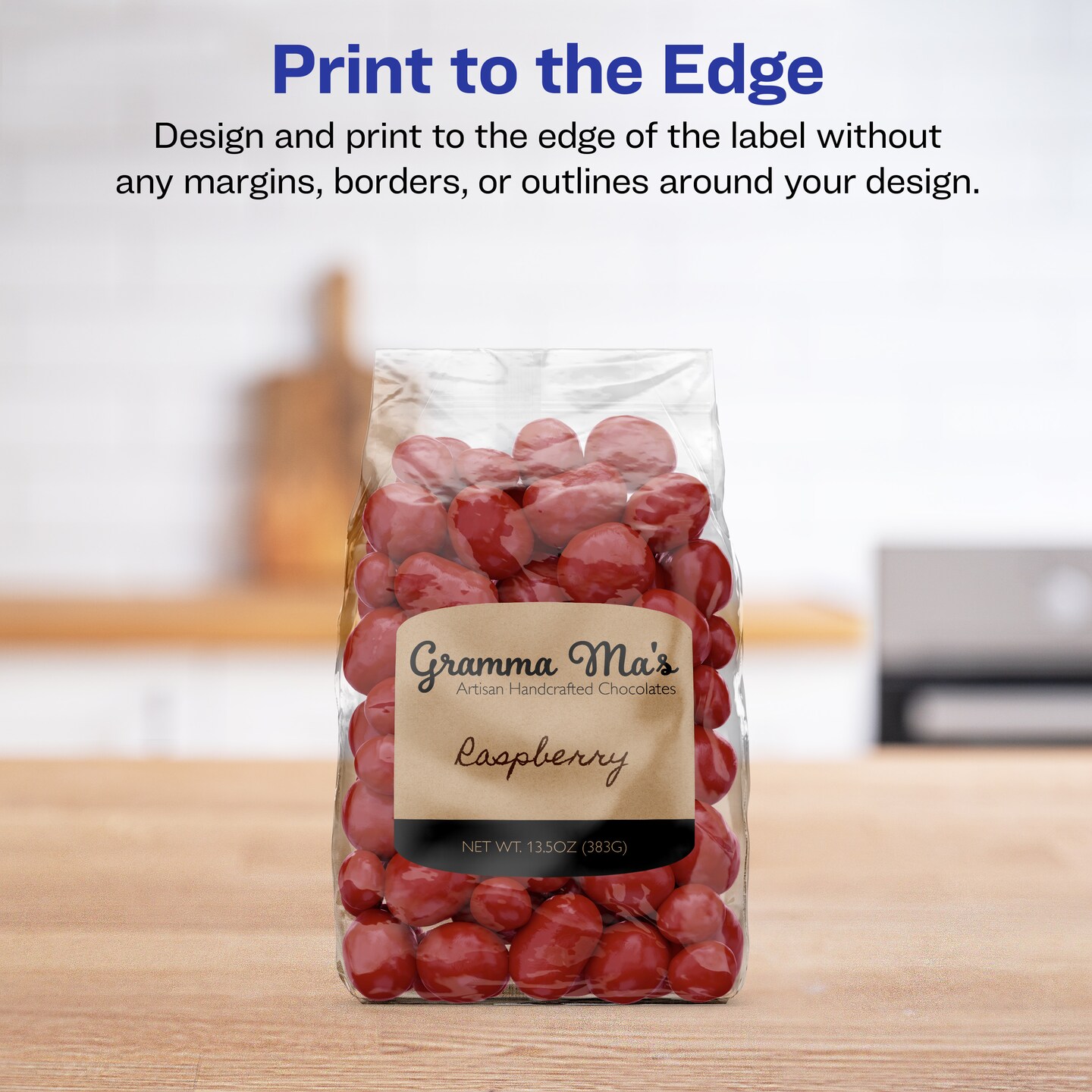 Avery Kraft Brown Arched Square Labels with Sure Feed, 2" x 2-3/16"