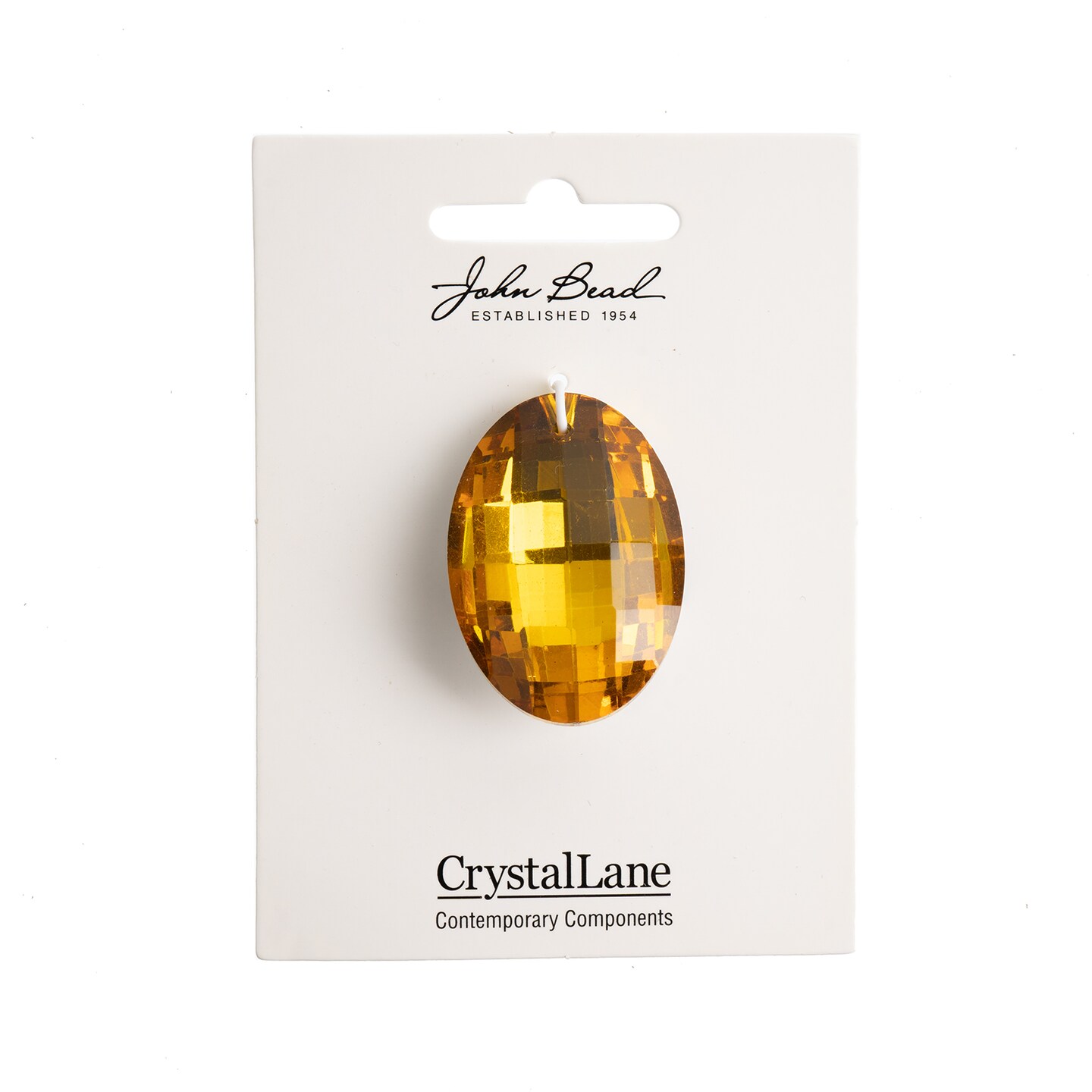 Crystal Lane DIY 27x37mm Oval Faceted Crystal Glass Pendants, 1pc