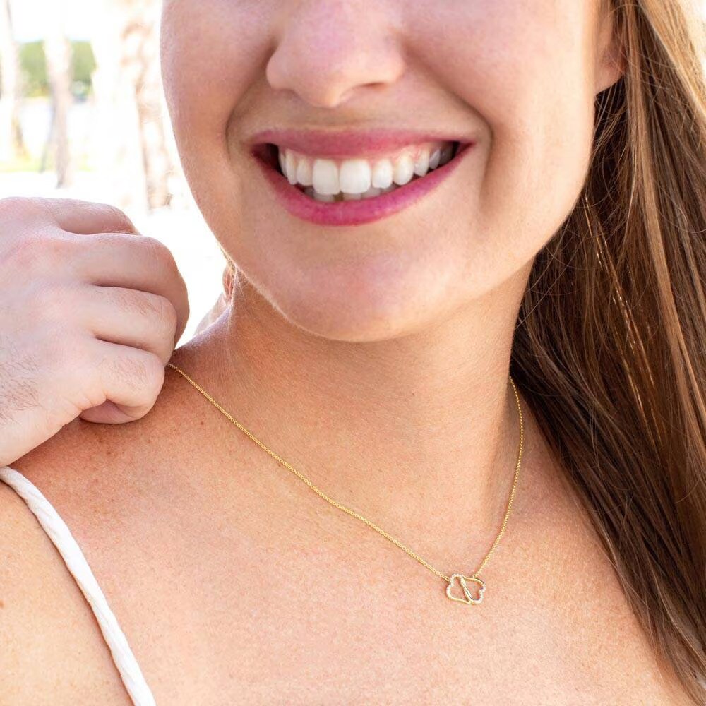 Real Gold Necklace - The ultimate gift for daughter Diamond 
