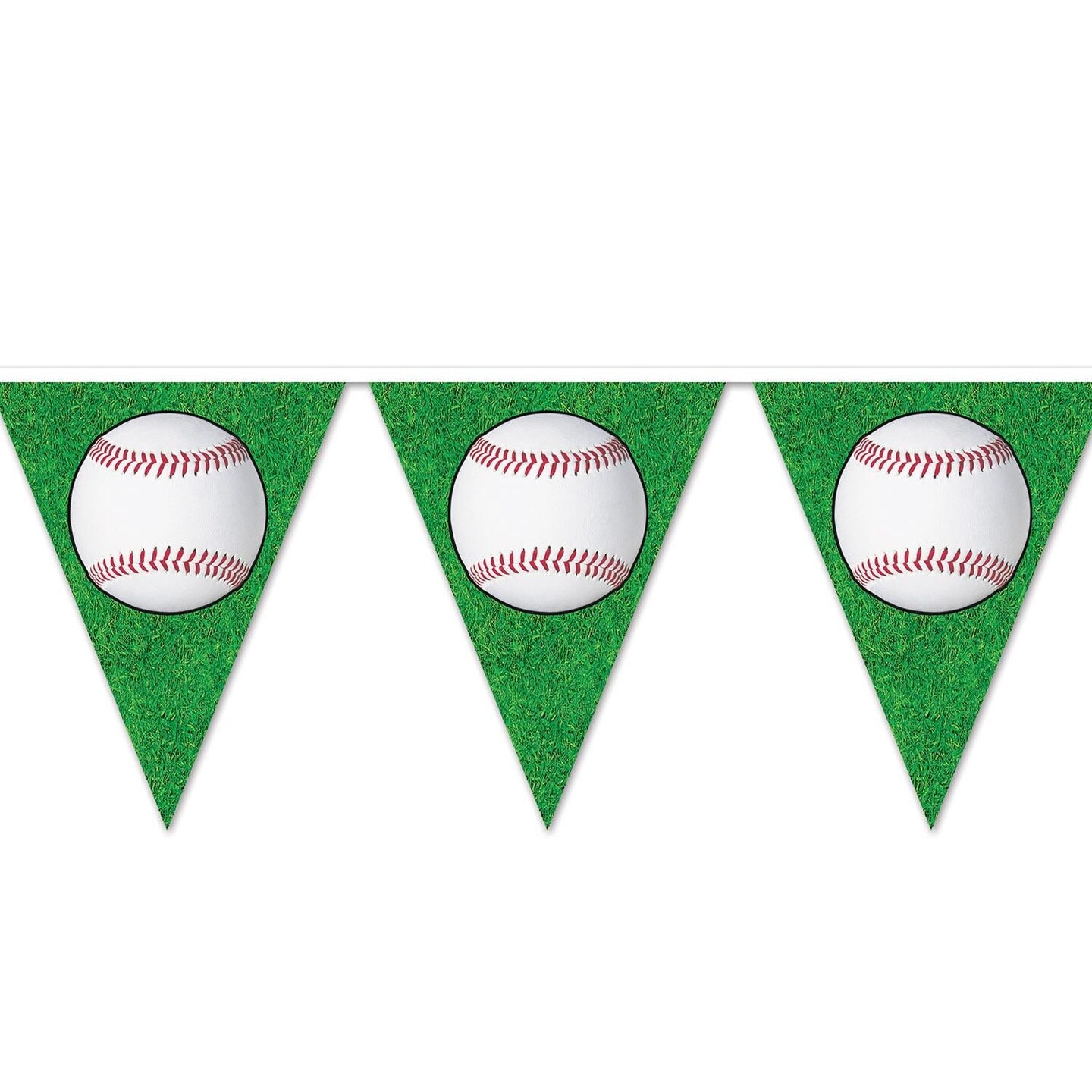 12 Pack Beistle Baseball Party Pennant Banner
