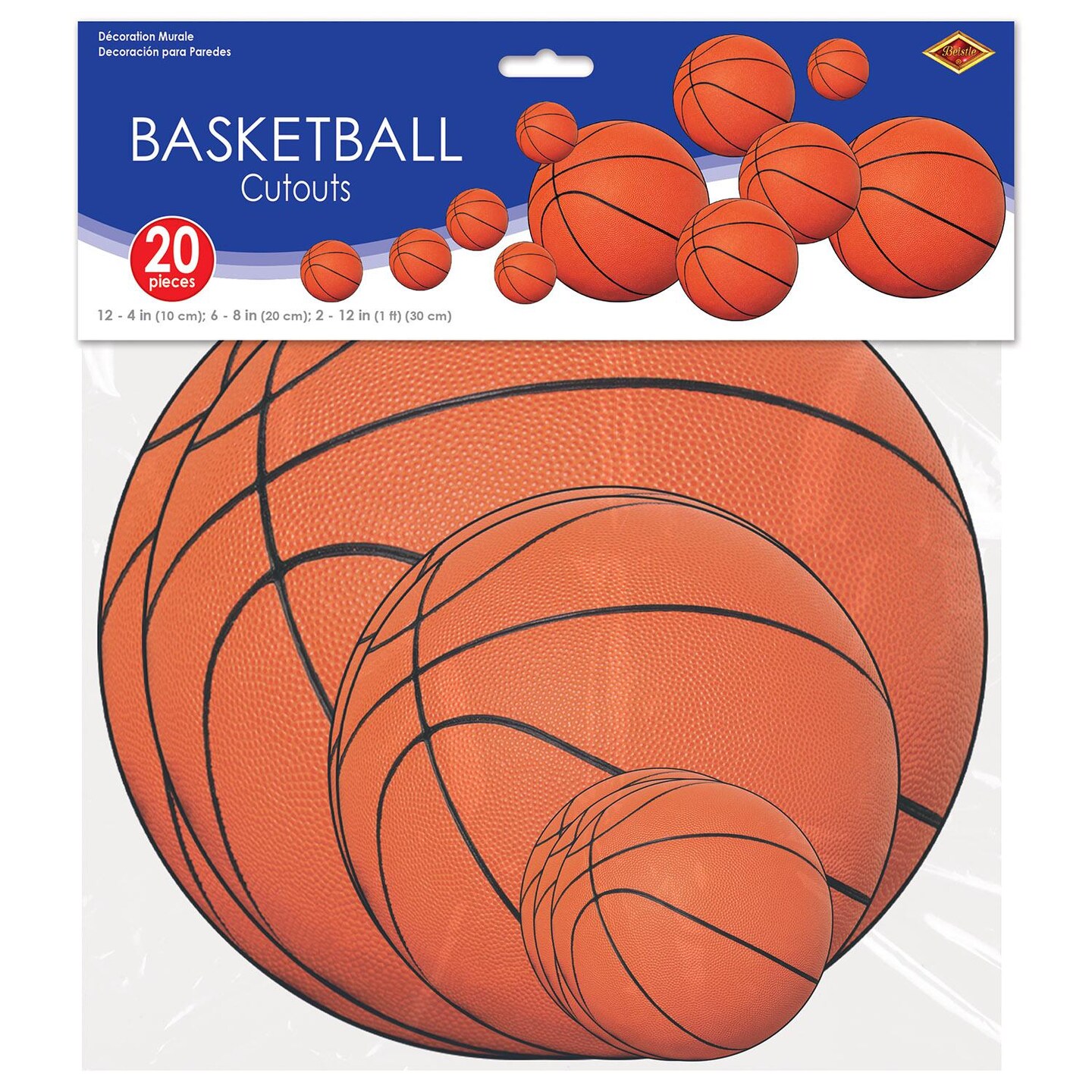 Beistle Basketball Party Cutouts (240 per Case)