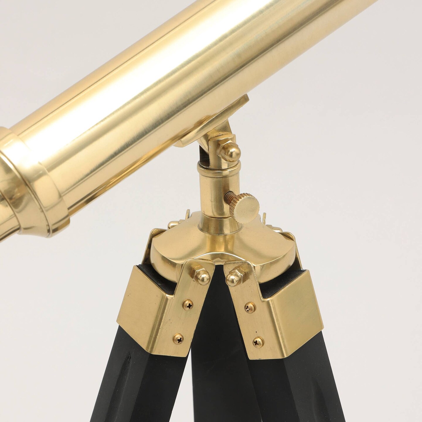 Collapsible Brass Telescope on Tripod Stand -18&#x22;