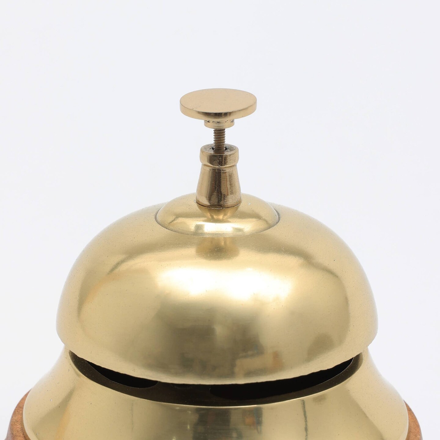 Decorative Gold Polished Desk Bell-Tabletop Object - 4.25" Dia