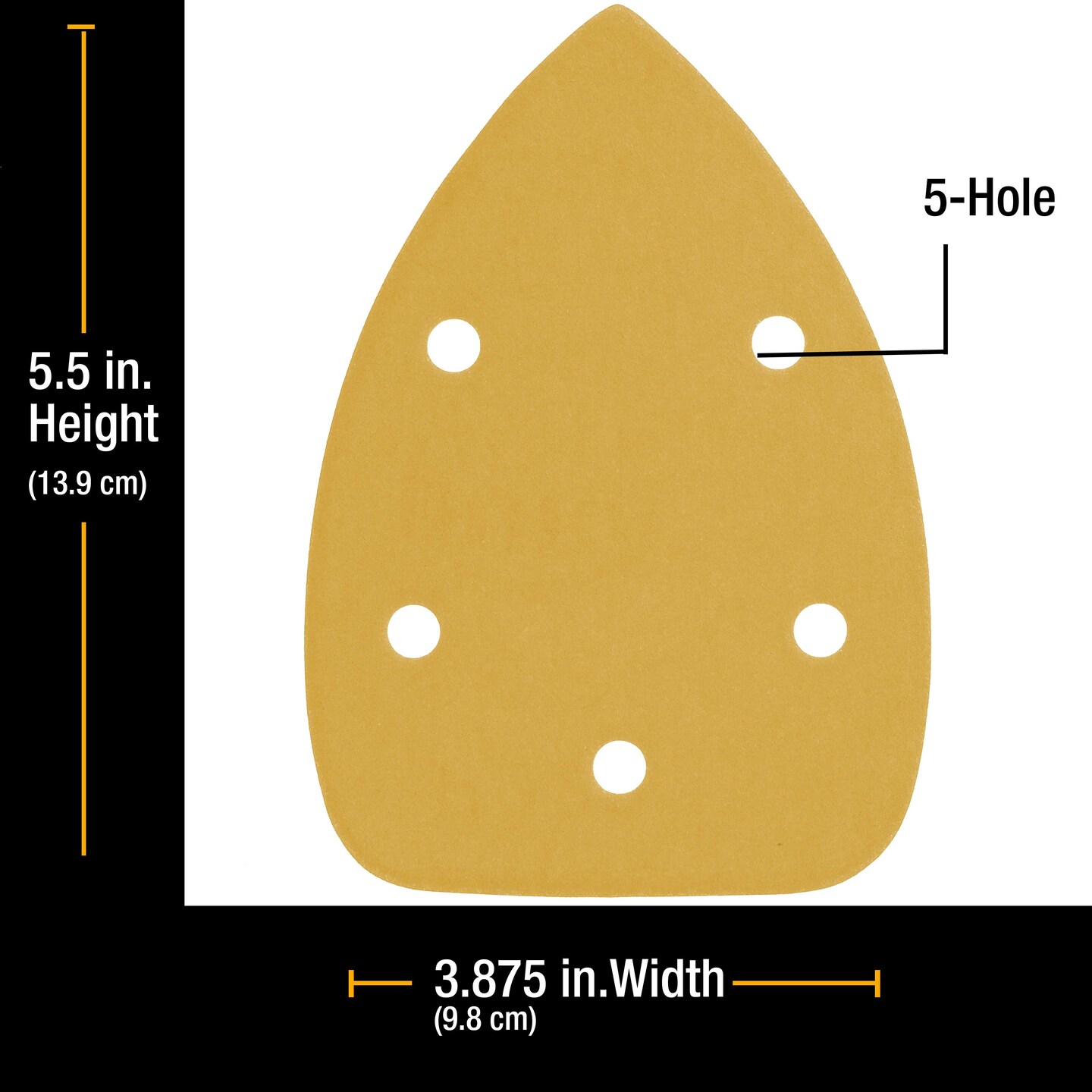 1500 Grit - 5-Hole Pattern Hook &#x26; Loop Sanding Sheets for Mouse Sanders - Box of 18