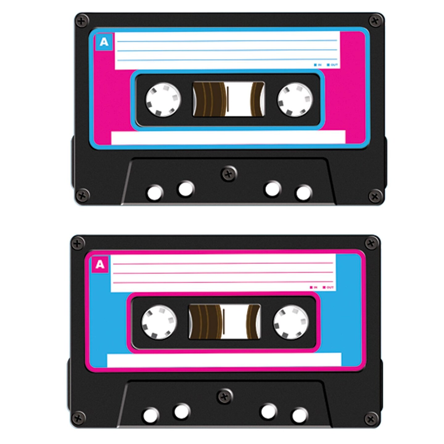 6 Pack Beistle Cassette Tape Party Whirls