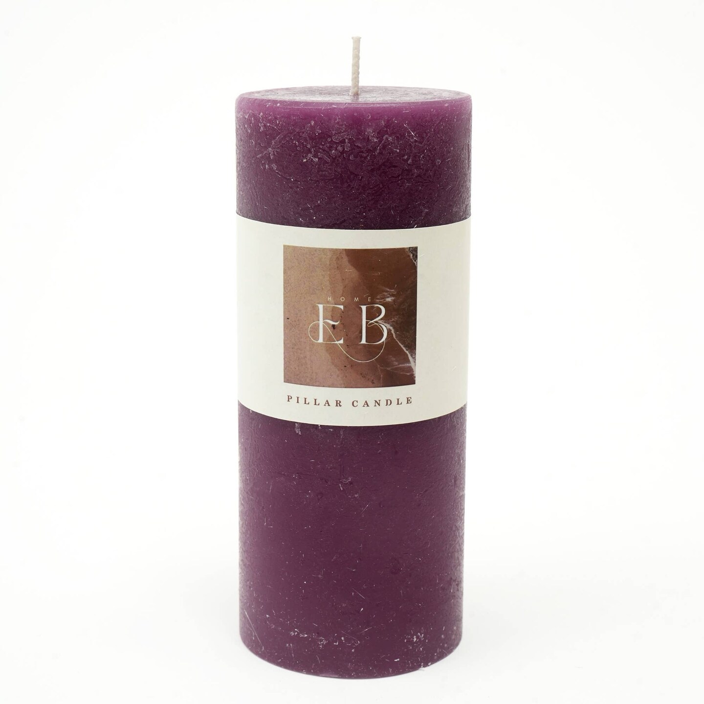 Rustic Unscented Wax Pillar Candle – Multiple Colors & Sizes