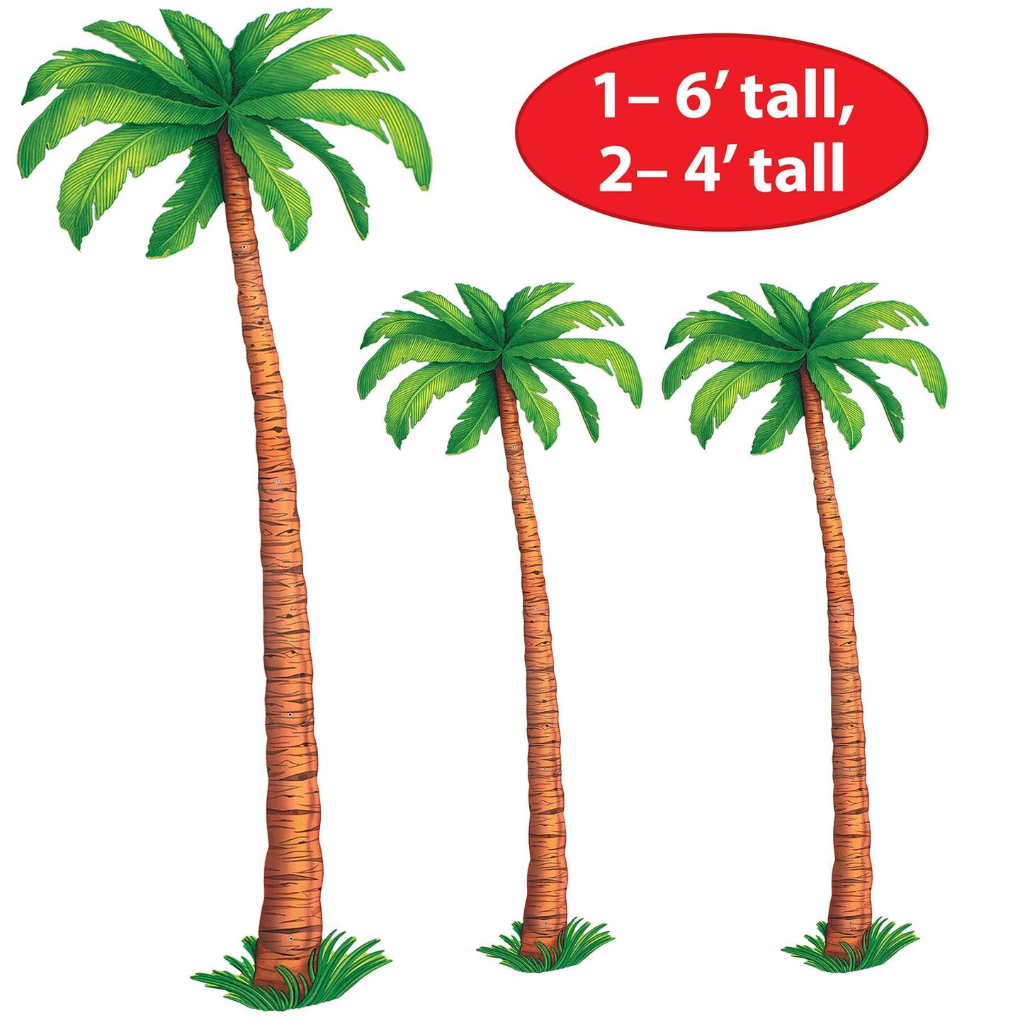 36 Pack Beistle Luau Party Jointed Palm Trees