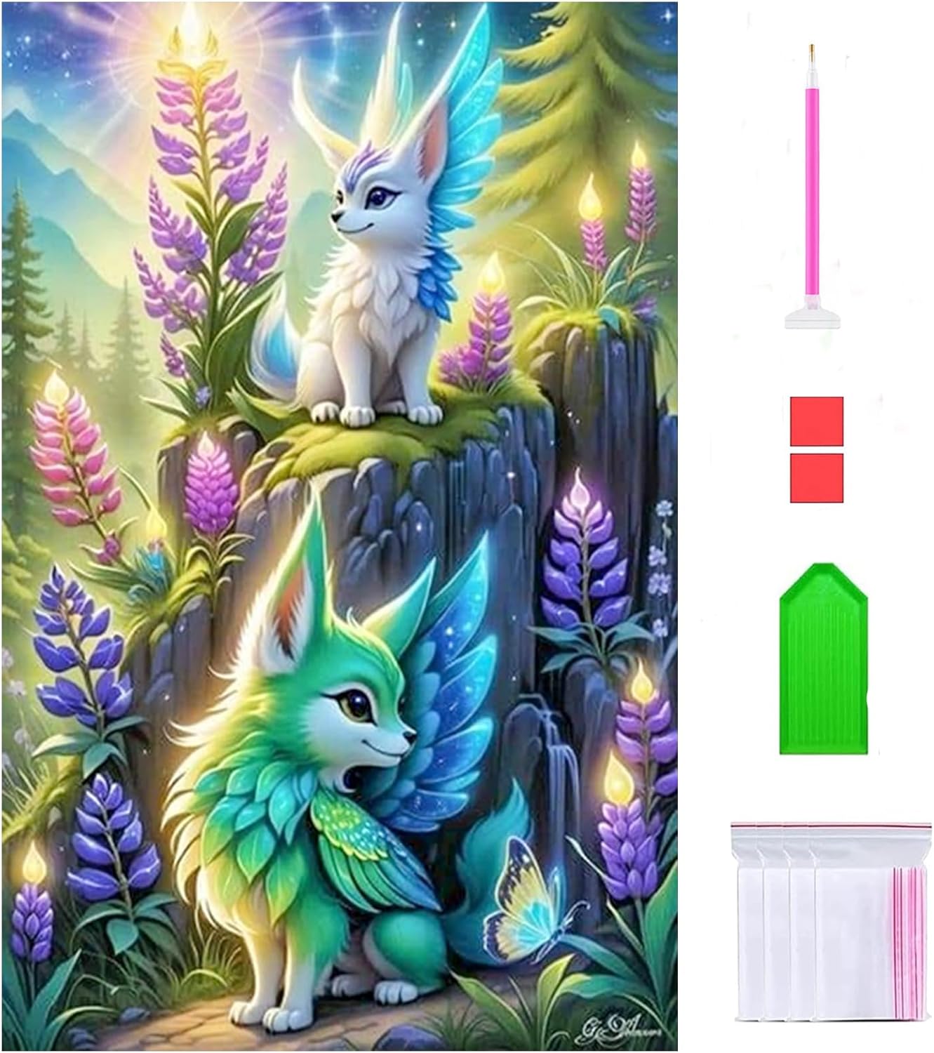 5D Diamond Art Painting Kits for Adults Teen Starters with Tools,DIY Full Crystal Rhinestone Drill Bead Art Paints