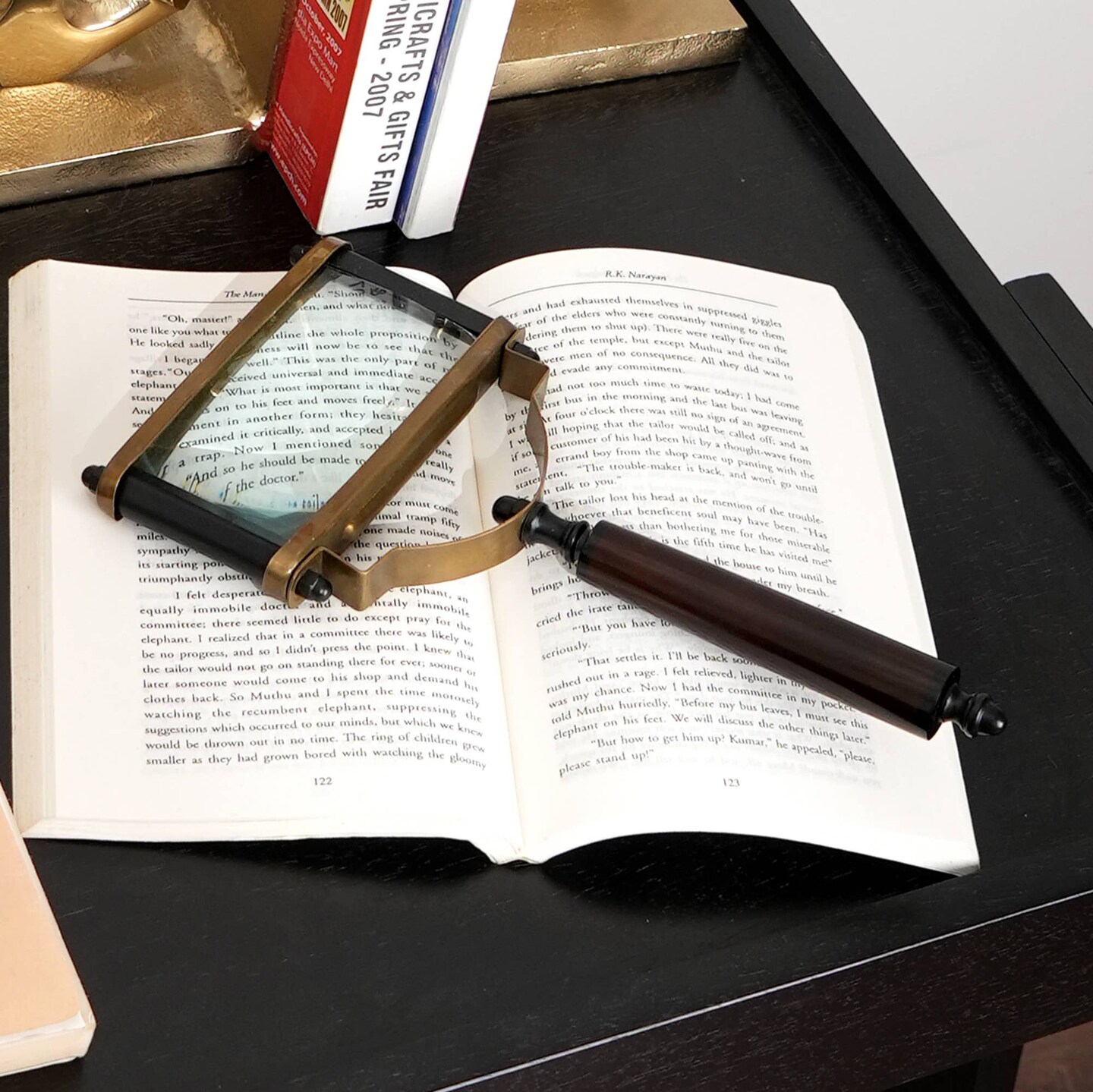 Rectangular Magnifying Glass With Metal Handle