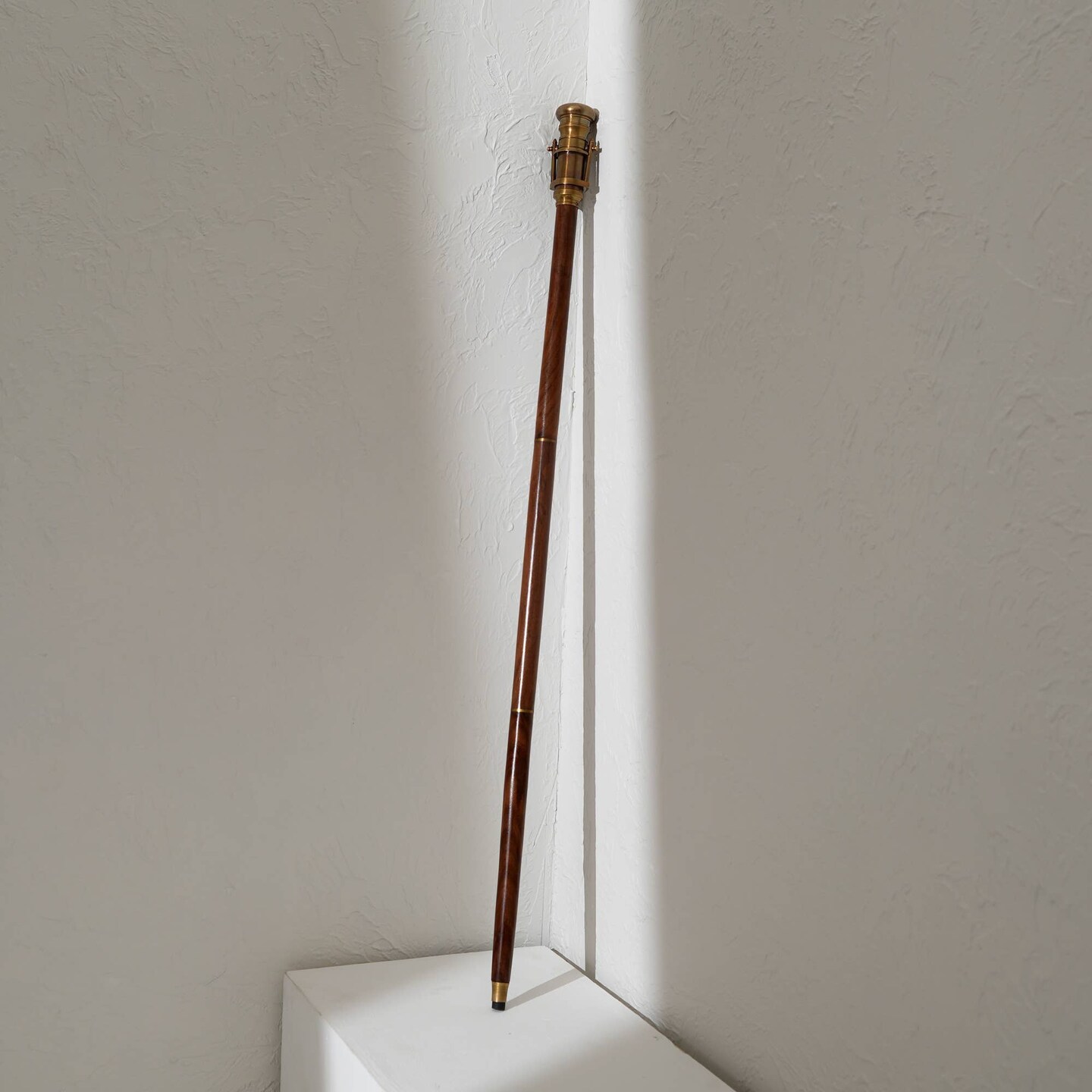 Decorative Walking Stick-Fancy Wood Canes - With Telescope 36"