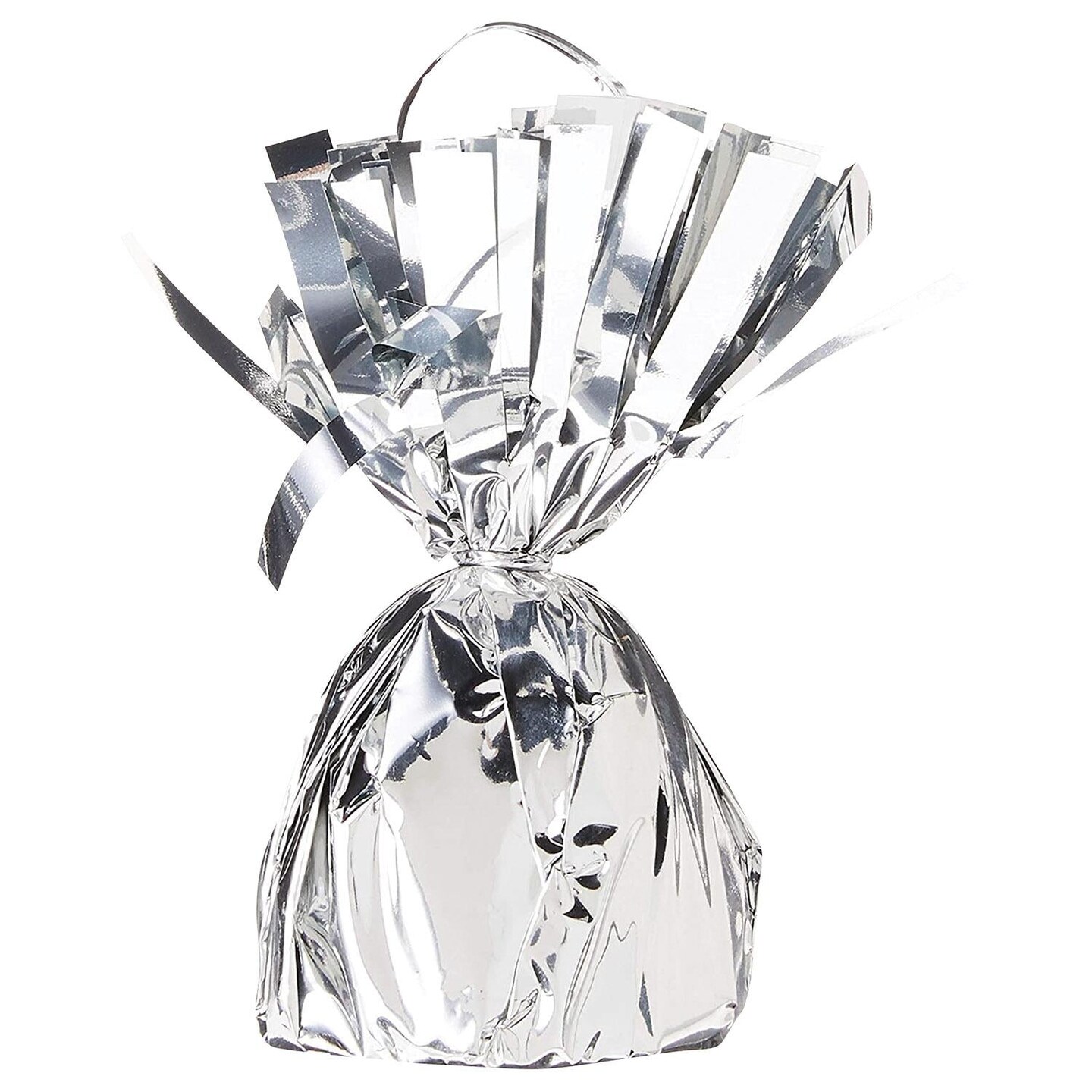 12 Pack Beistle Metallic Wrapped Balloon Weight silver