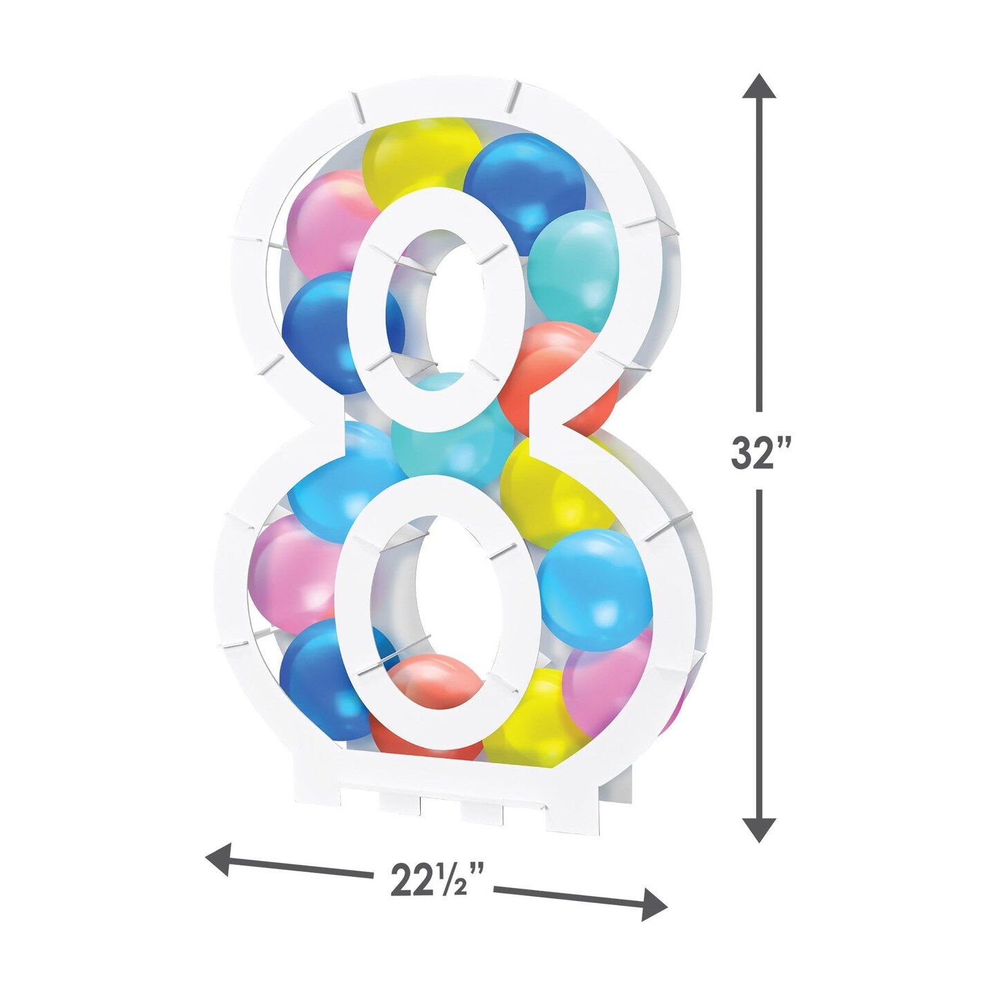 4 Pack Beistle Balloon Mosaic Number 8 Frame