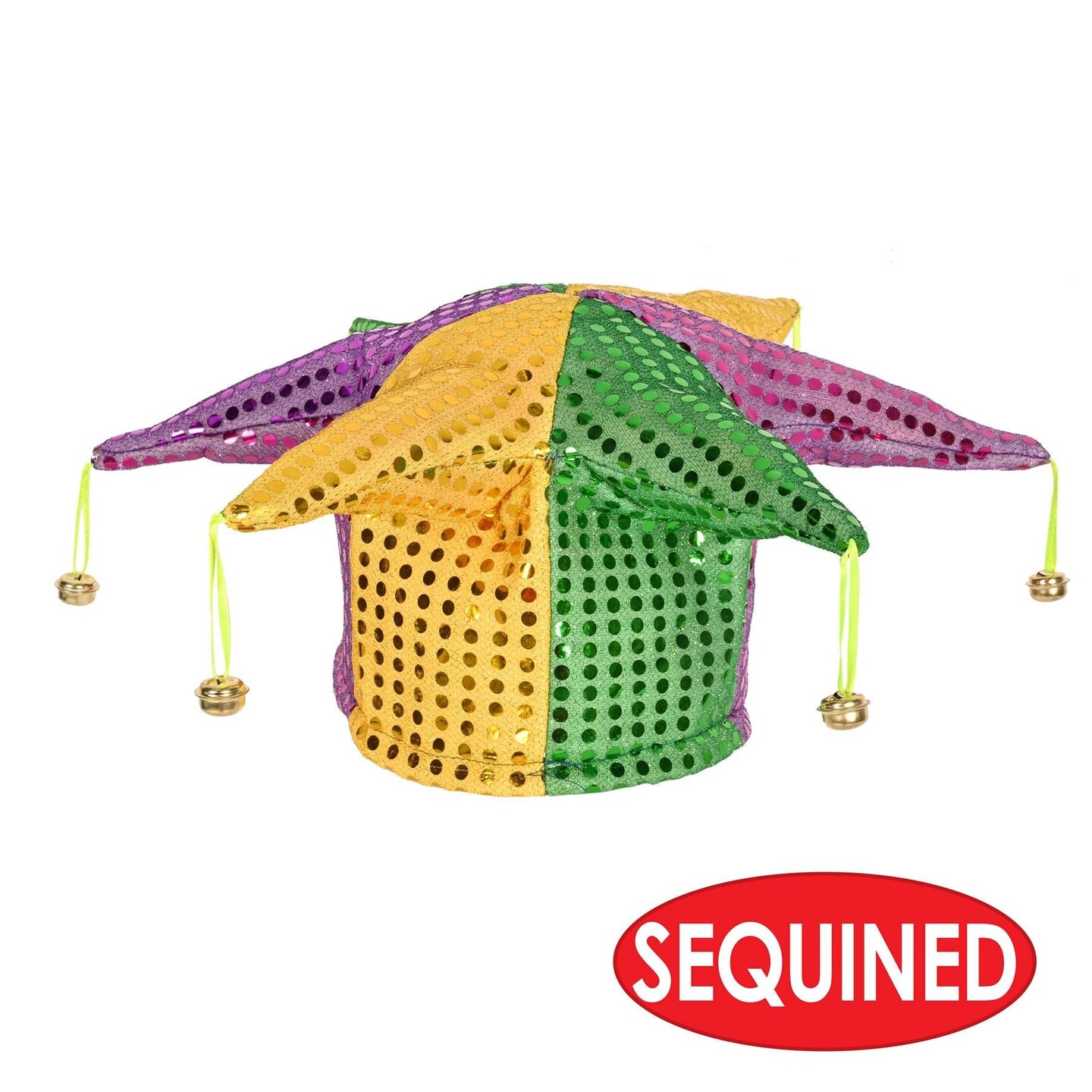 12 Pack Beistle Mardi Gras Glitz &#x27;N Gleam Jester Hat