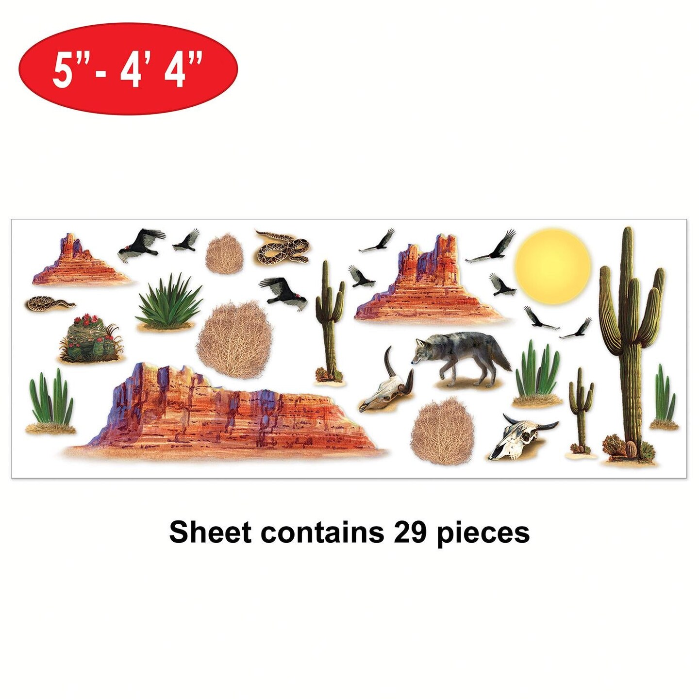 348 Piece Beistle Wild West Desert Party Props