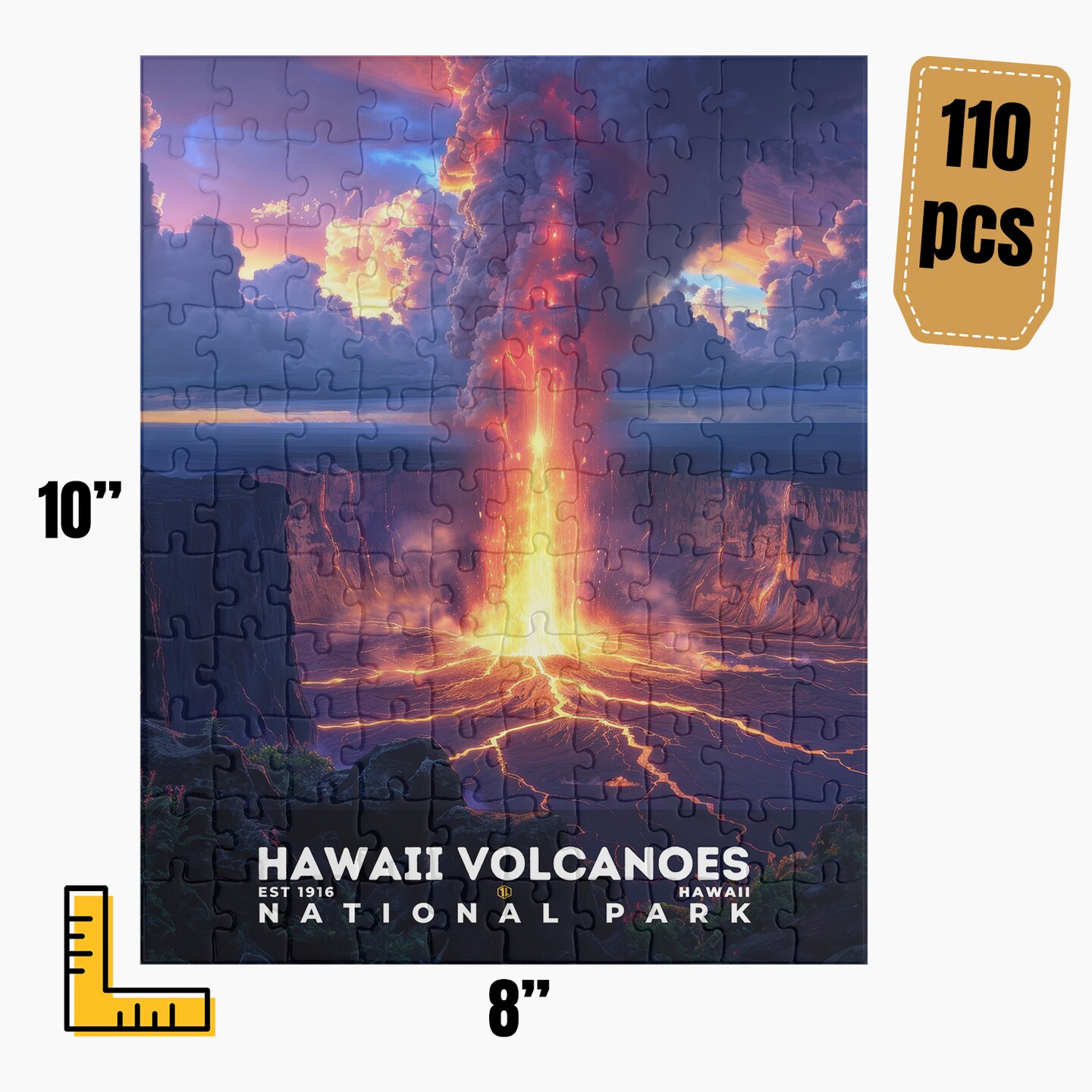 Hawaii Volcanoes National Park Jigsaw Puzzle, Family Game, Holiday
