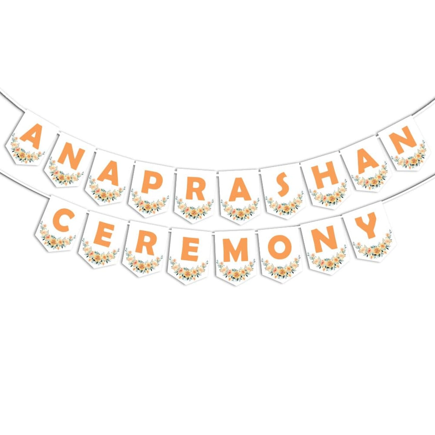 Anaprashan Ceremony Banner Annaprasanam Bunting Diy Rice Ceremony Hanging Decorations Indian Party Supplies Hindu Themed Party Backdrop Decoration