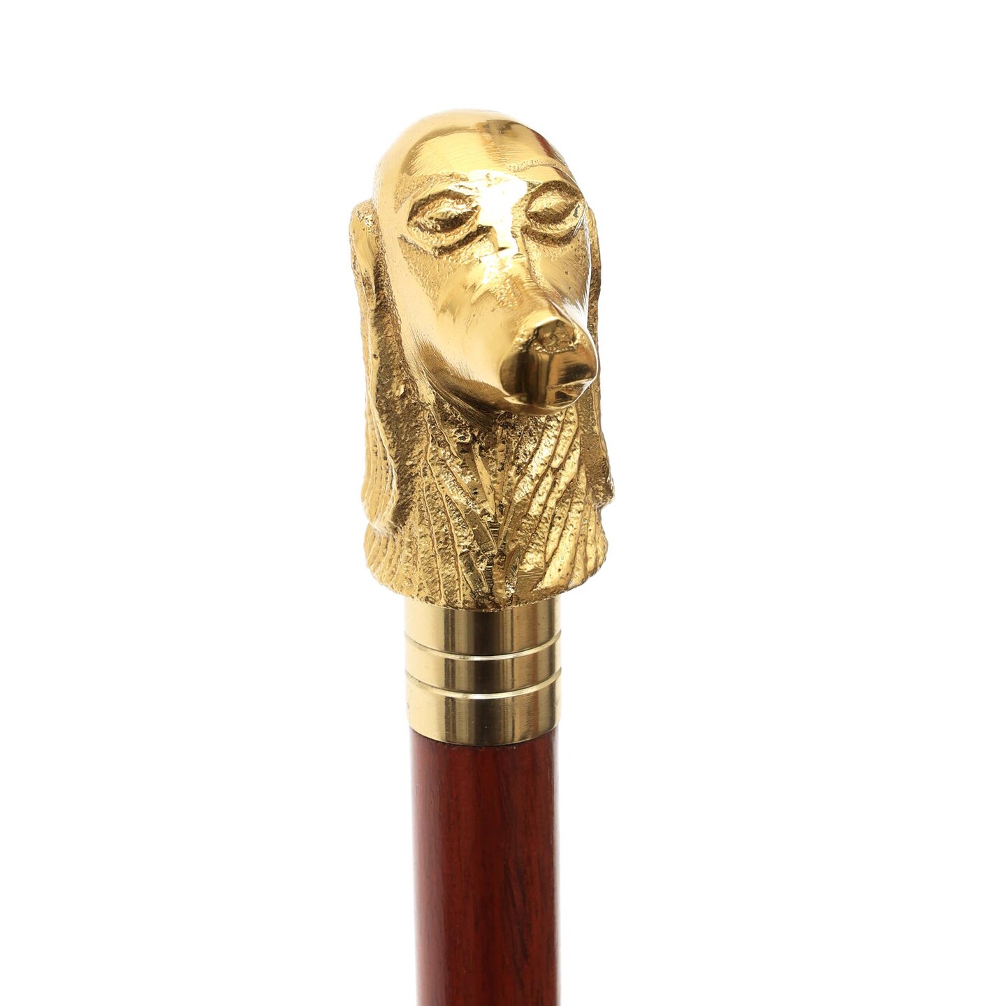 Dog-Shaped Metal Handle Wooden Shoehorn &#x2013; 30&#x22;